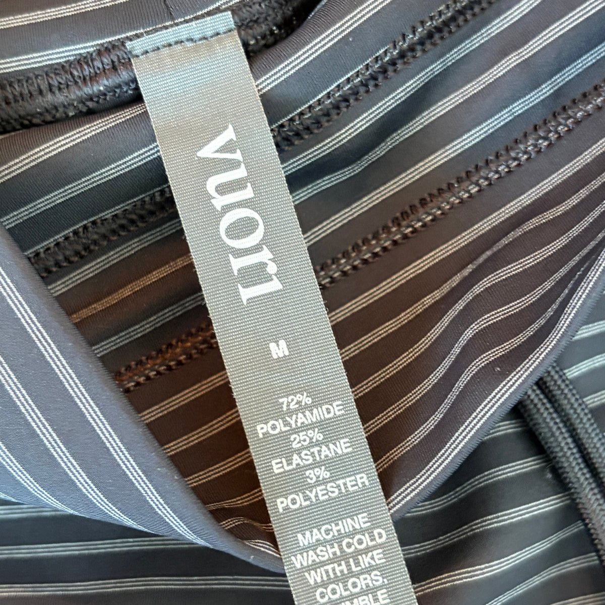 Vuori Stripe Daily Legging High-Waisted Striped Drawstring Leggings Size Medium