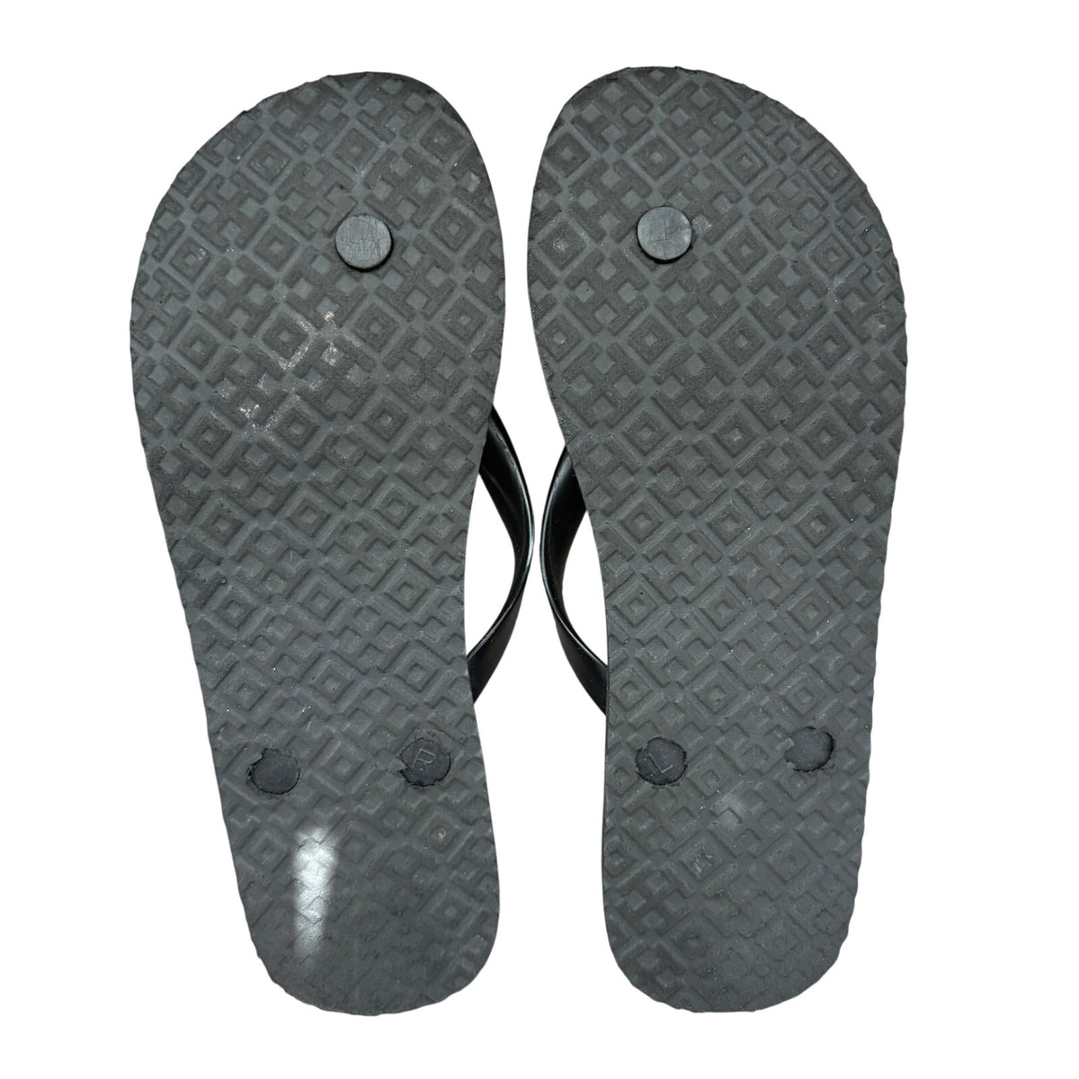 Tory Burch Black Floral Print Flip Flop Thong Sandals Womens Size 7