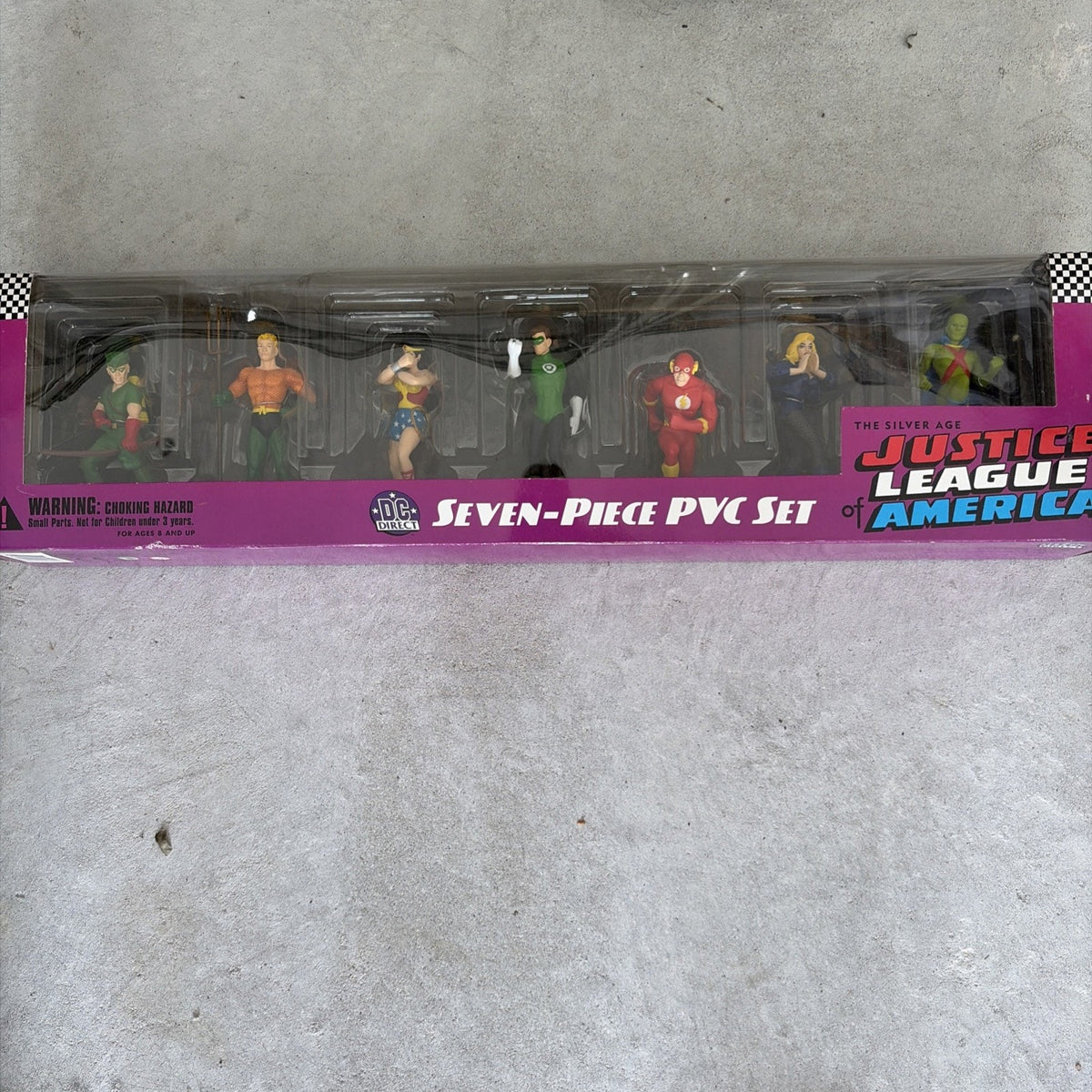 7-Figure PVC Set Justice League Of America Silver Age 2001 DC Direct NEW