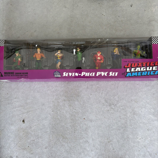 7-Figure PVC Set Justice League Of America Silver Age 2001 DC Direct NEW