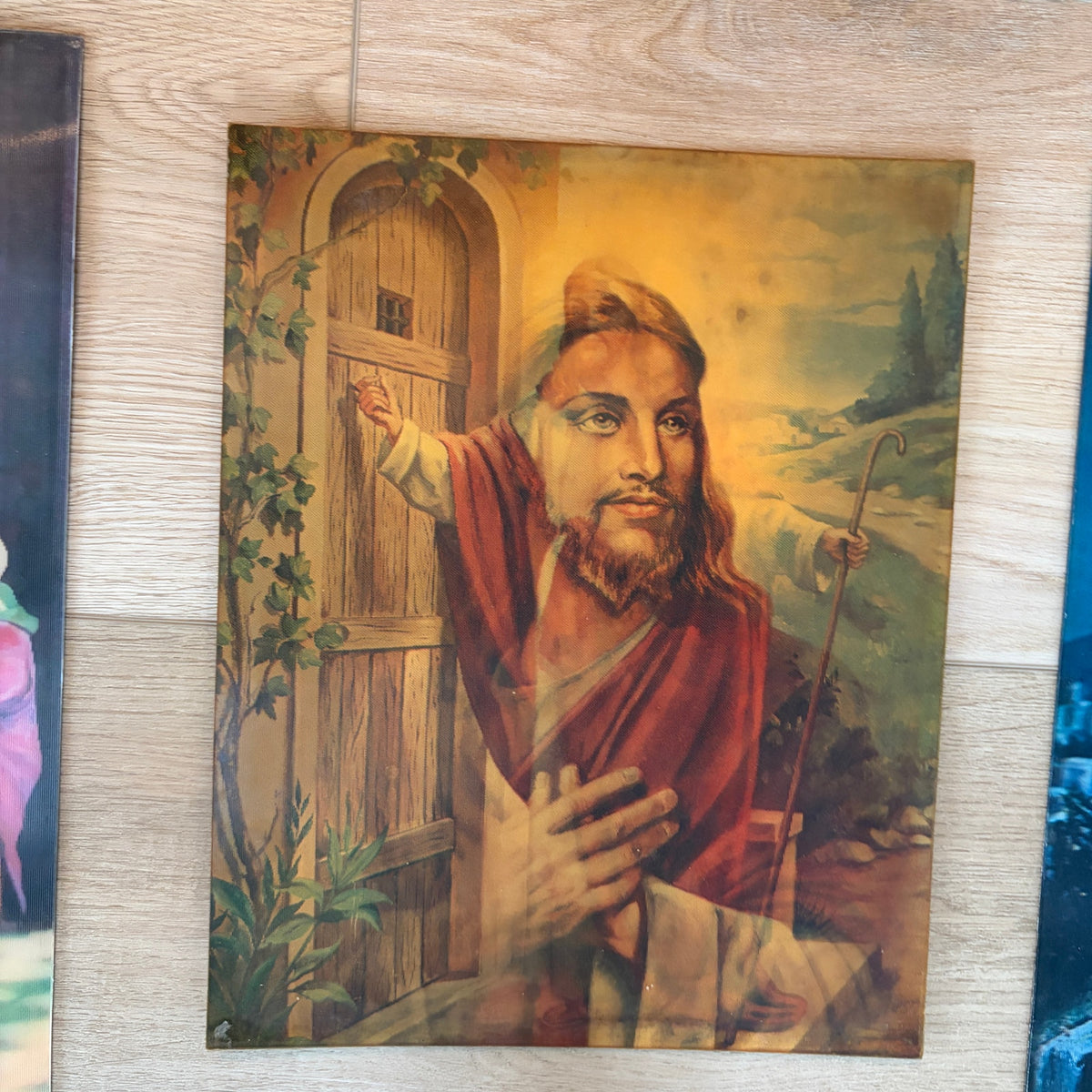 1960s Vintage Lenticular 3D Prints Jesus Spiritual Religious Last Supper