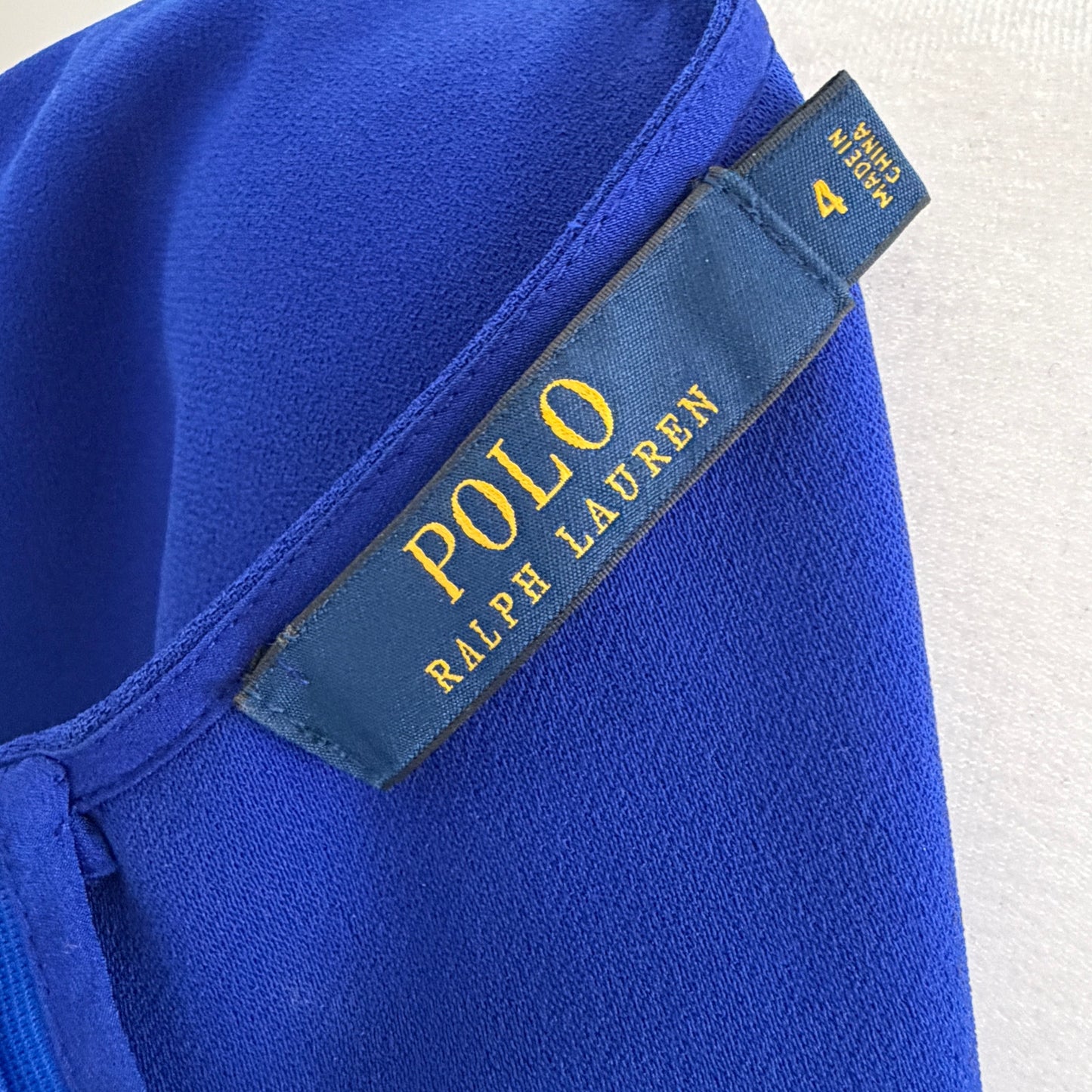 Polo Ralph Lauren Royal Blue Classic Sleeveless Sheath Dress Womens Size 4