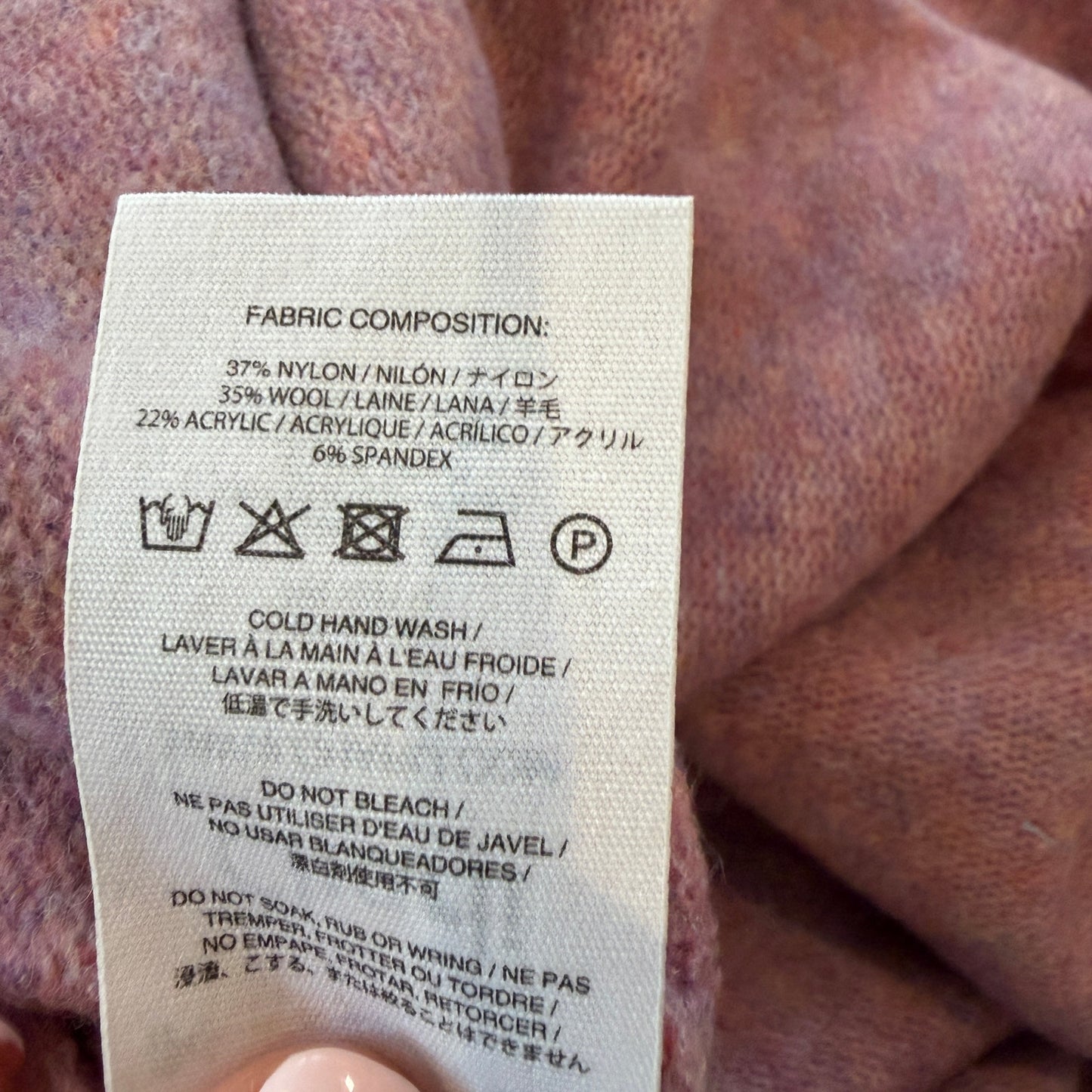 Anthropologie NWT Dusty Pink Wool Blend Boxy Sleeveless Shawl Sweater Size XS/S