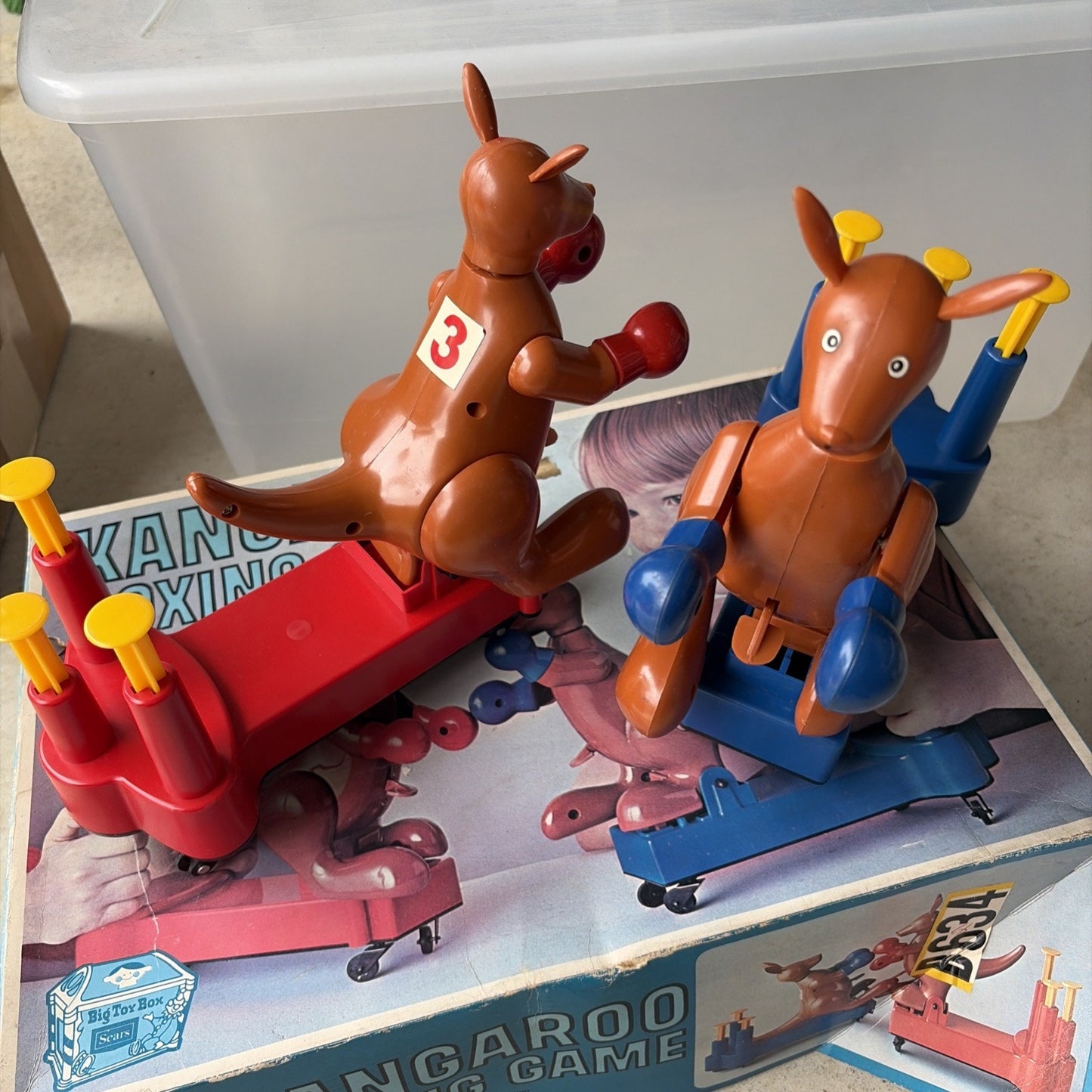 SEARS BIG TOY BOX KANGAROO boxing game 1960S RARE rock em sock em robots JAPAN