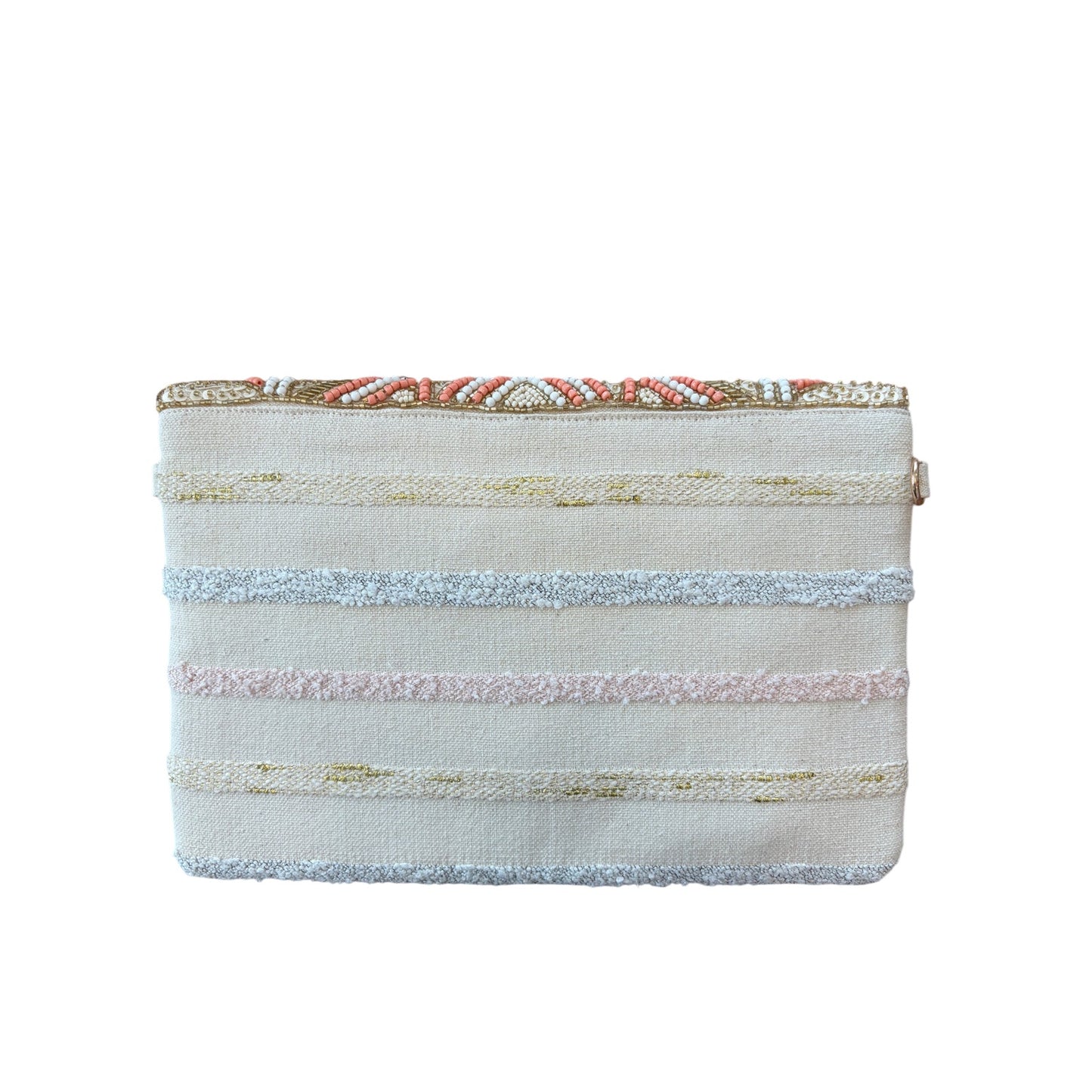America and Beyond Boho Beaded Clutch Crossbody Gold Chain Strap