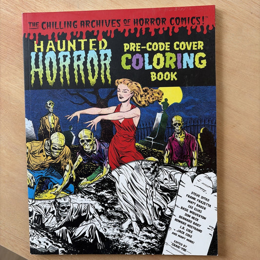 Haunted Horror Pre-Code Cover Coloring Book Yoe Horror Comic Art