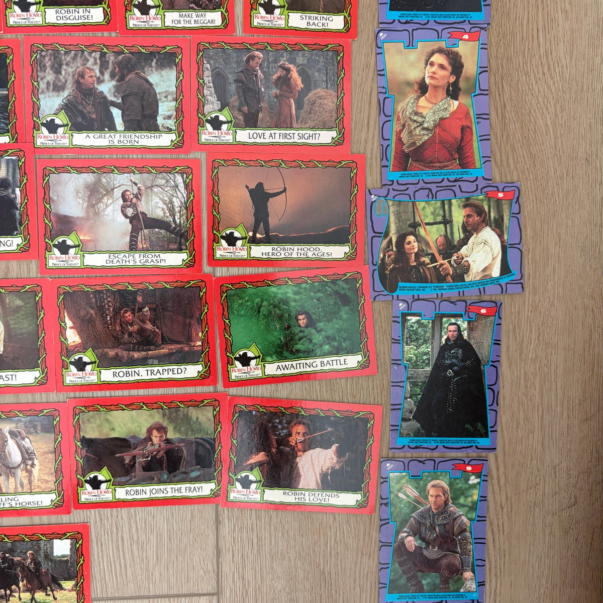 LOT 57 Cards Vintage Robin Hood Movie Topps Trading Cards