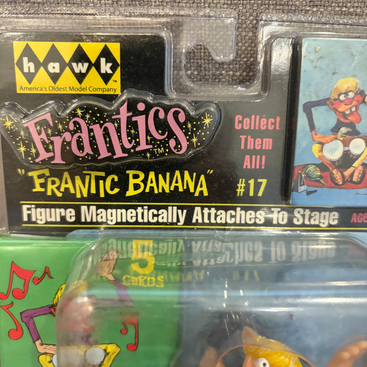 Weird-Ohs Skateboarding Figure Frantic Banana Magnetic + Collector Cards NEW