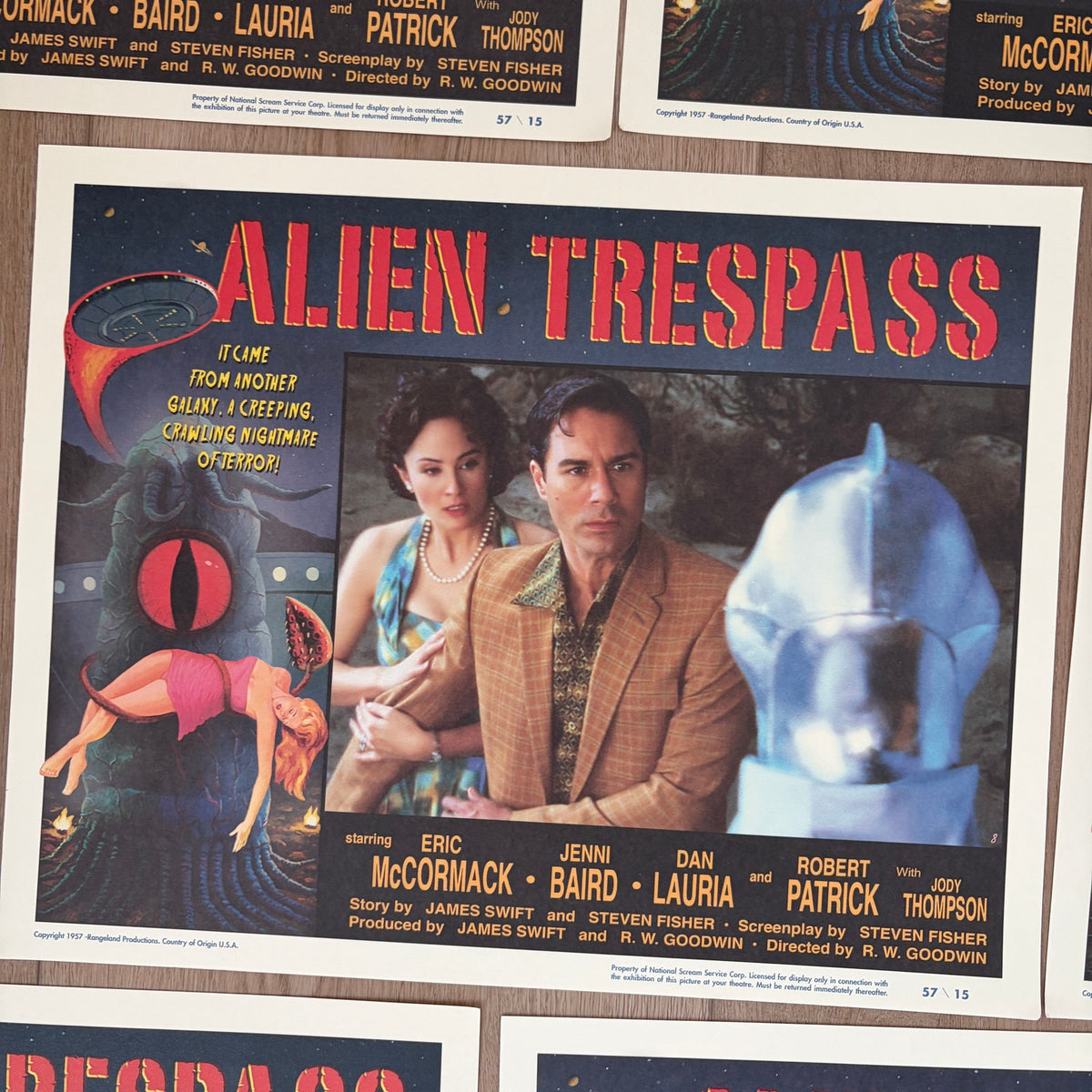 SET OF 8 Alien Trespass 14" x 11" Original Lobby Cards Set 2009