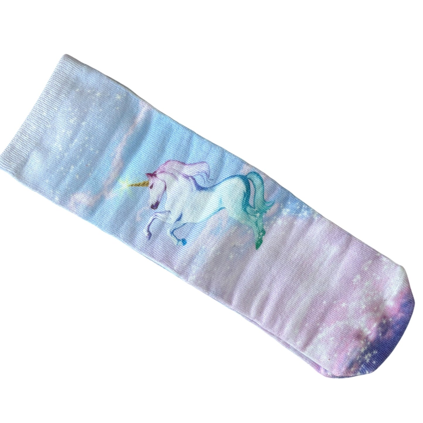 Living Royal Purple, Blue, Pink Unicorn Socks One Size NEW