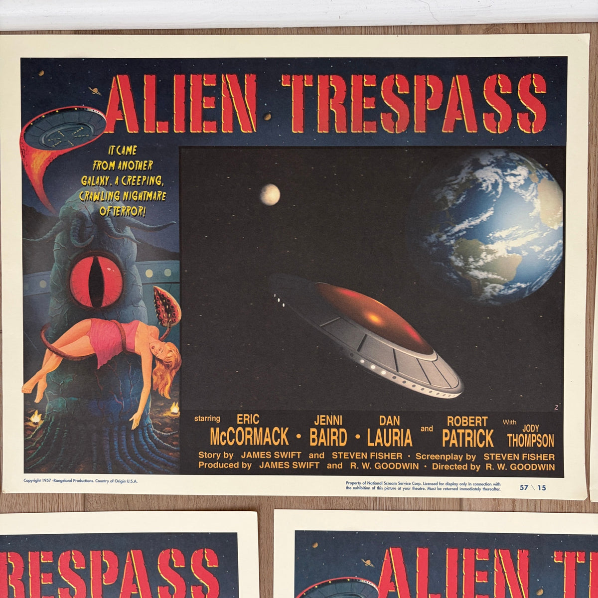 SET OF 8 Alien Trespass 14" x 11" Original Lobby Cards Set 2009