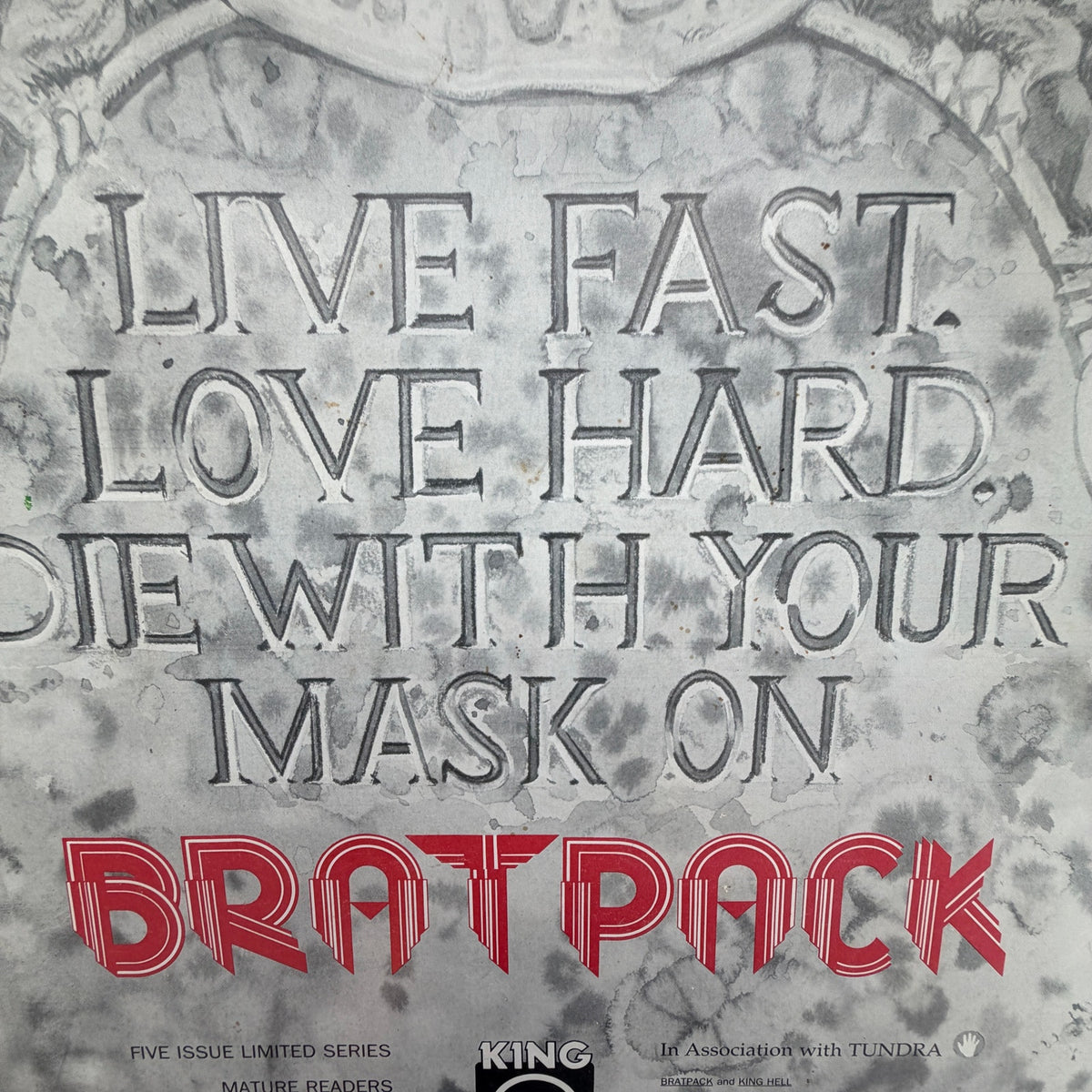Brat Pack Rick Veitch King Hell 1990 Cardboard Store Display Signed
