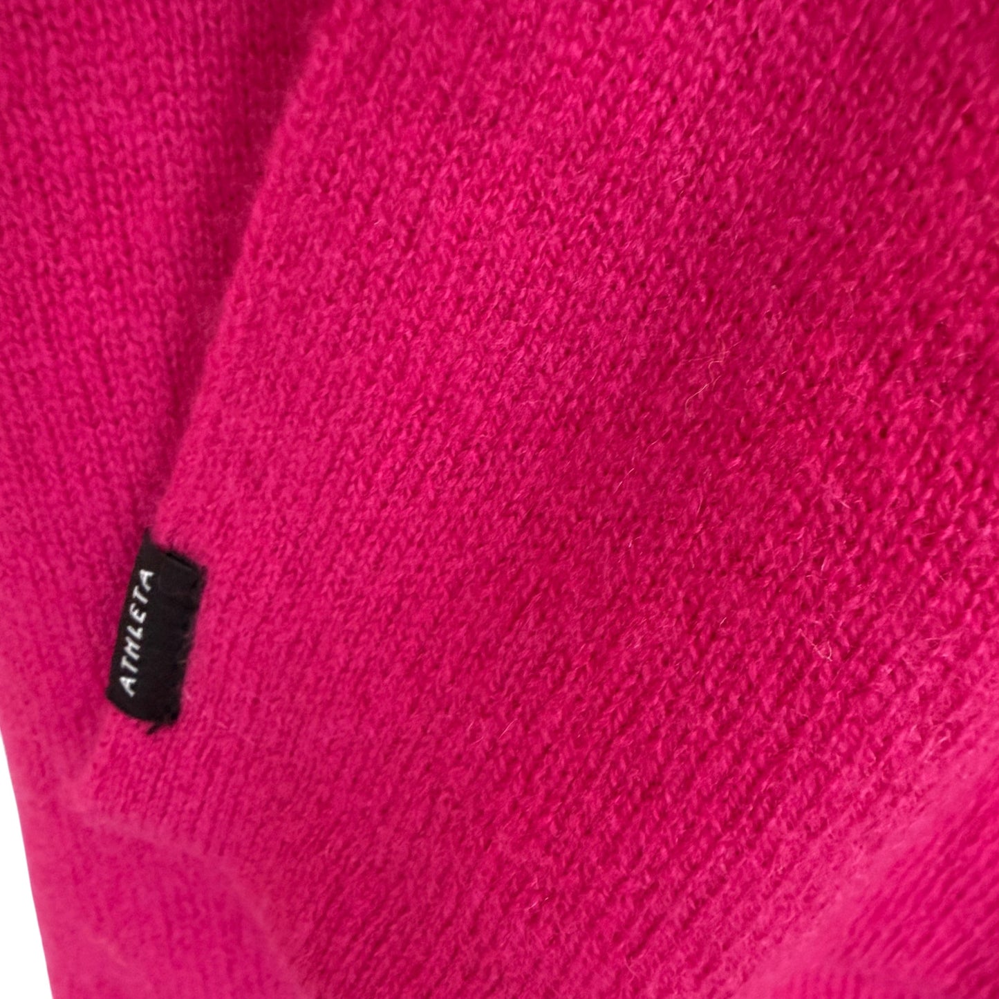 Athleta Hot Pink Wool Cashmere Blend Knit Scarf One Size
