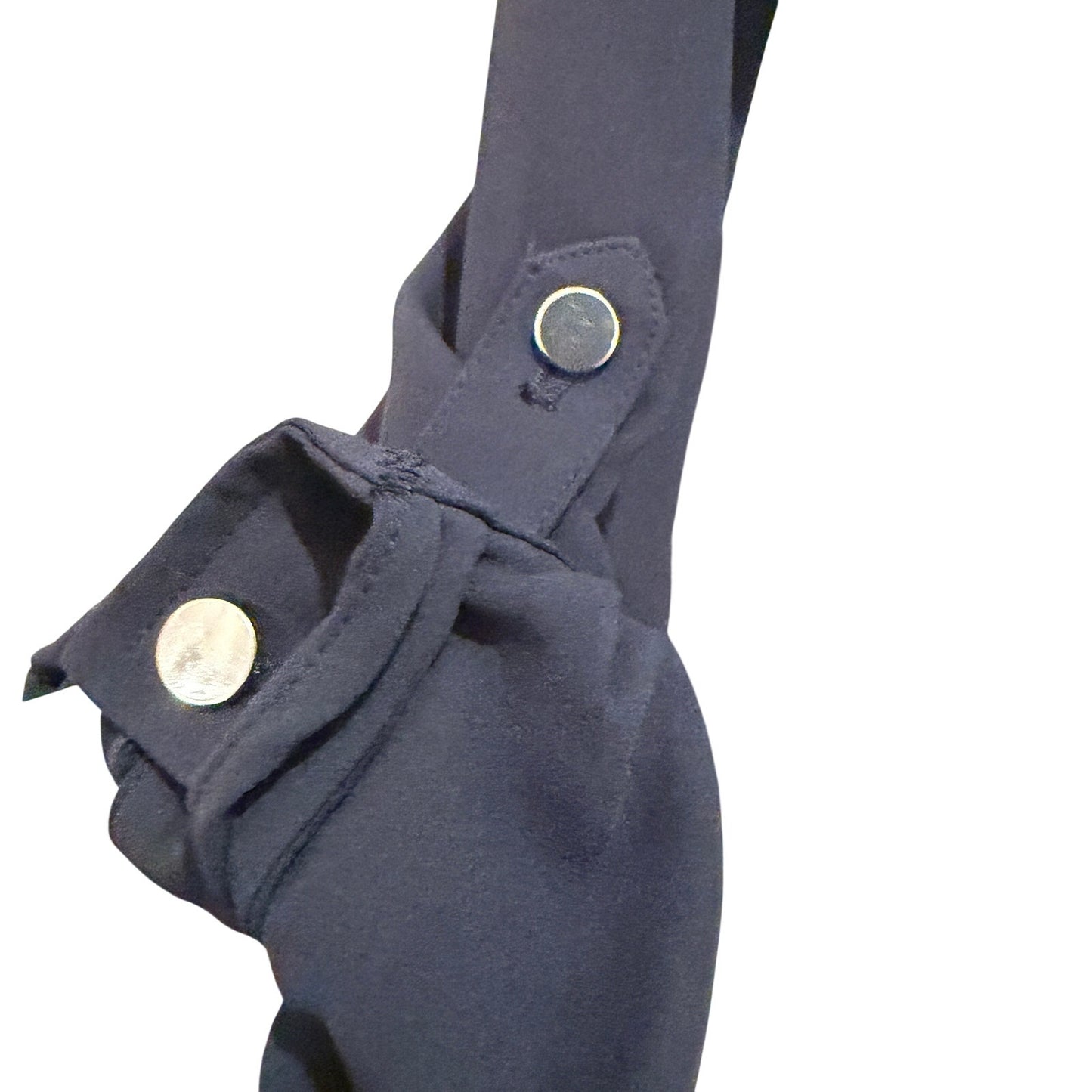 Cache Navy Blue Long Sleeve Full Zip Long Sleeve Blouse Blazer Top Womens Size 6