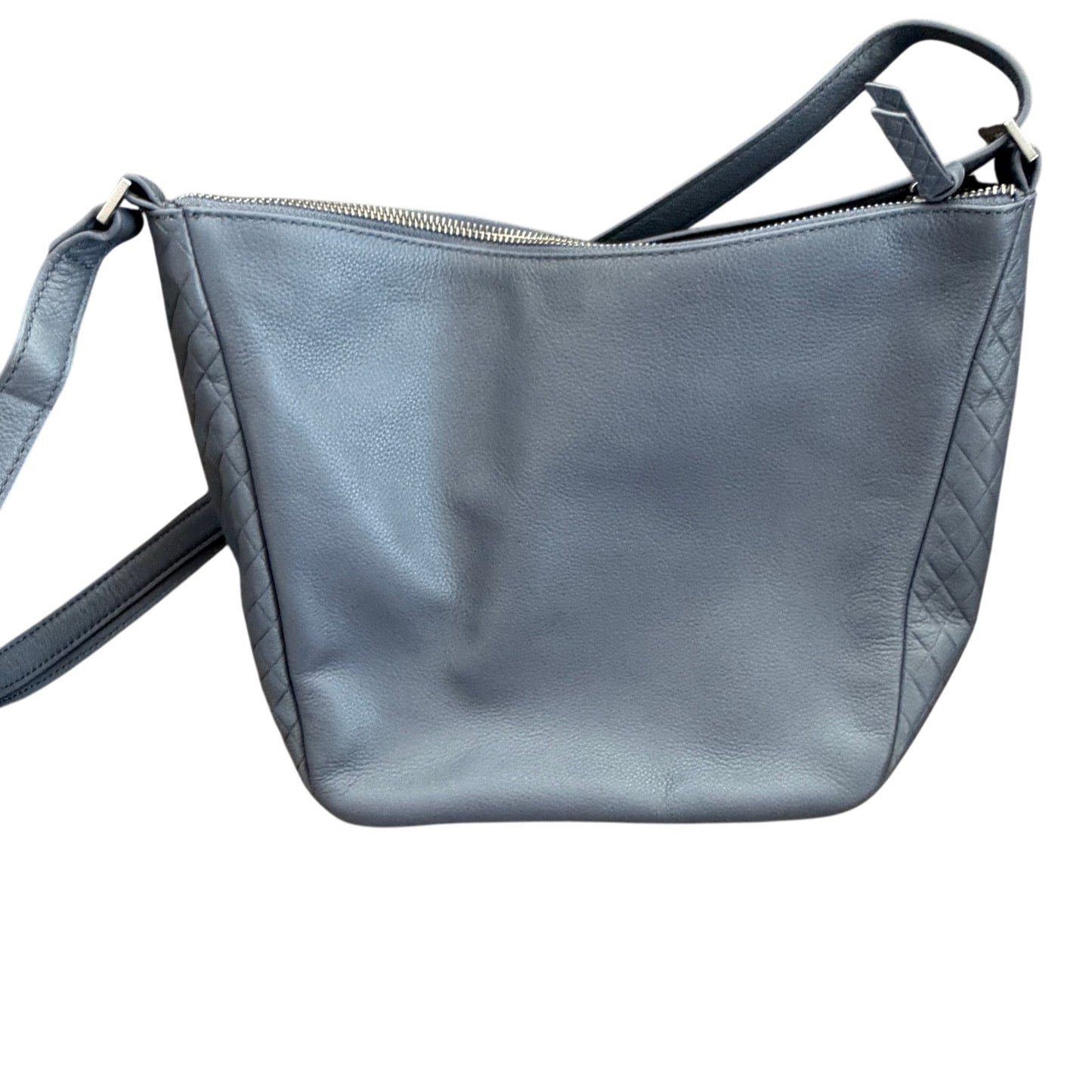 Vera Bradley Gallatin Collection Gray Leather Shoulder Bag Crossbody Handbag