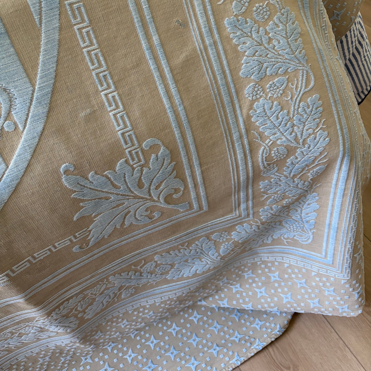 Monument Mills Valley Forge Military Academy Vintage Blue/Tan Coverlet 61" x 88"