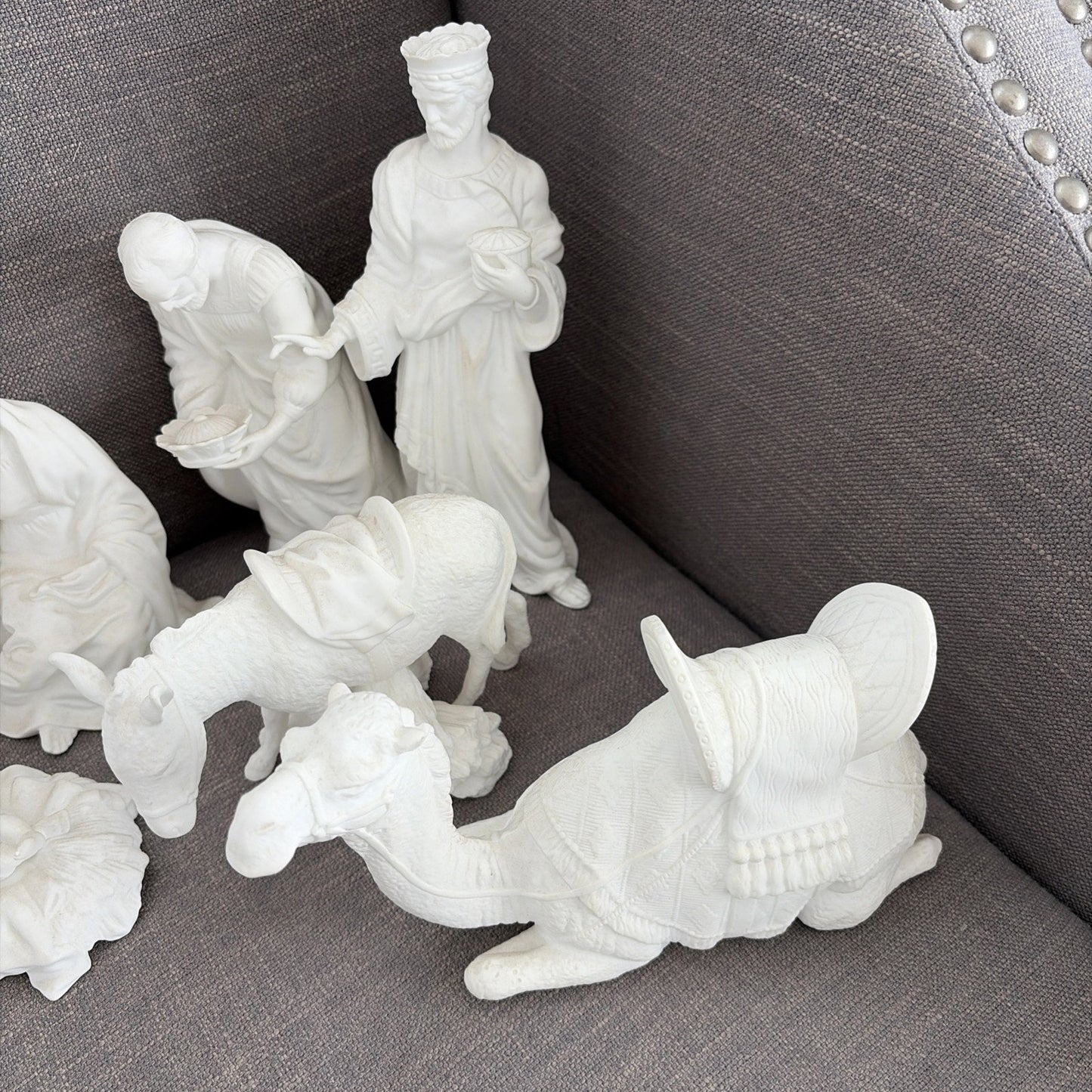 Vintage 1980s LENOX White Bisque The Nativity 14 Pieces Retired