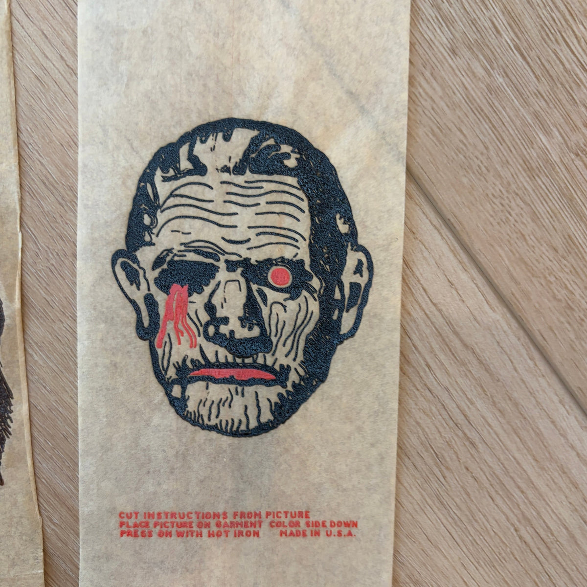 1960s Mr Softee Iron On Transfers Frankenstein, Vampire, Wolfman, Zombie