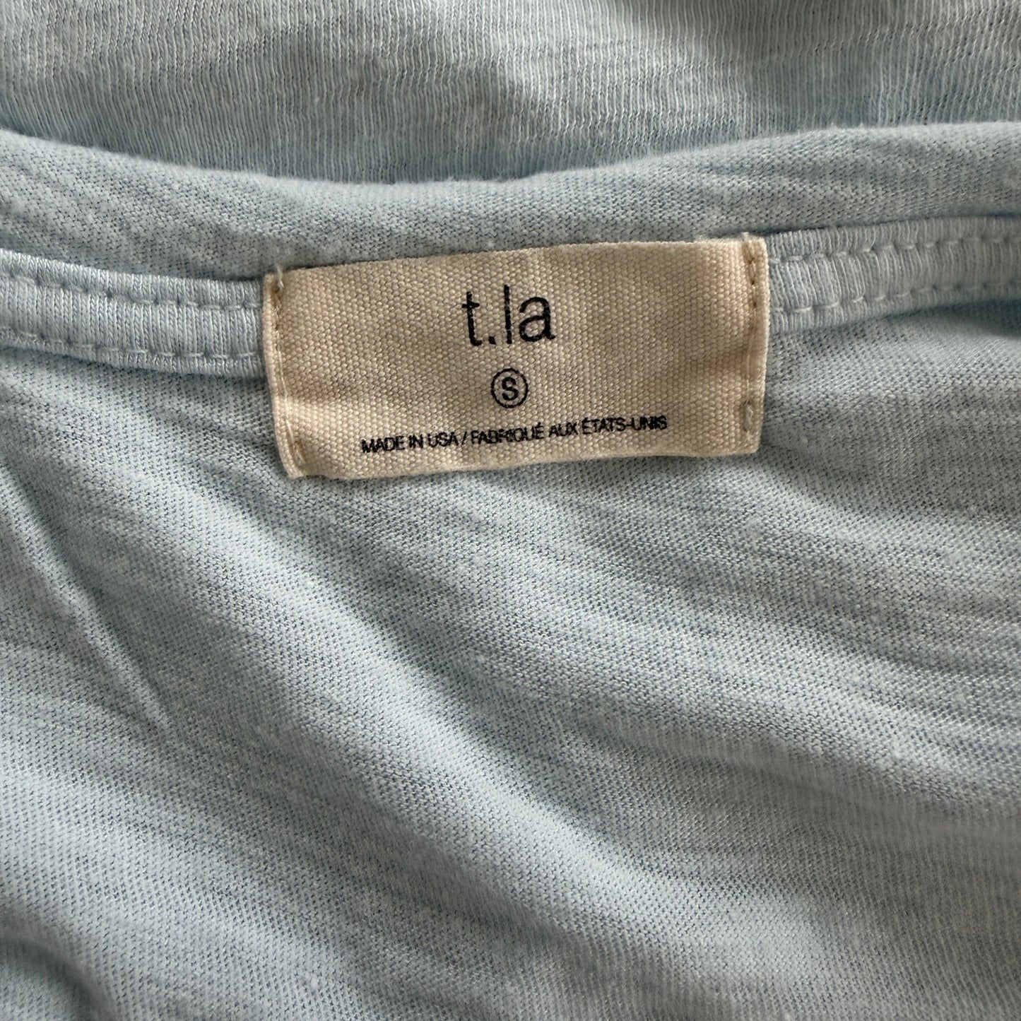 t.la Anthropologie Light Blue Scoop Neck T-Shirt Womens Size Small
