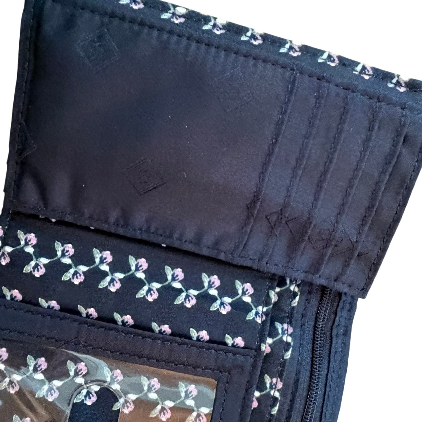 Vera Bradley RFID Riley Compact Wallet Enchantment Blue NEW WITH TAGS