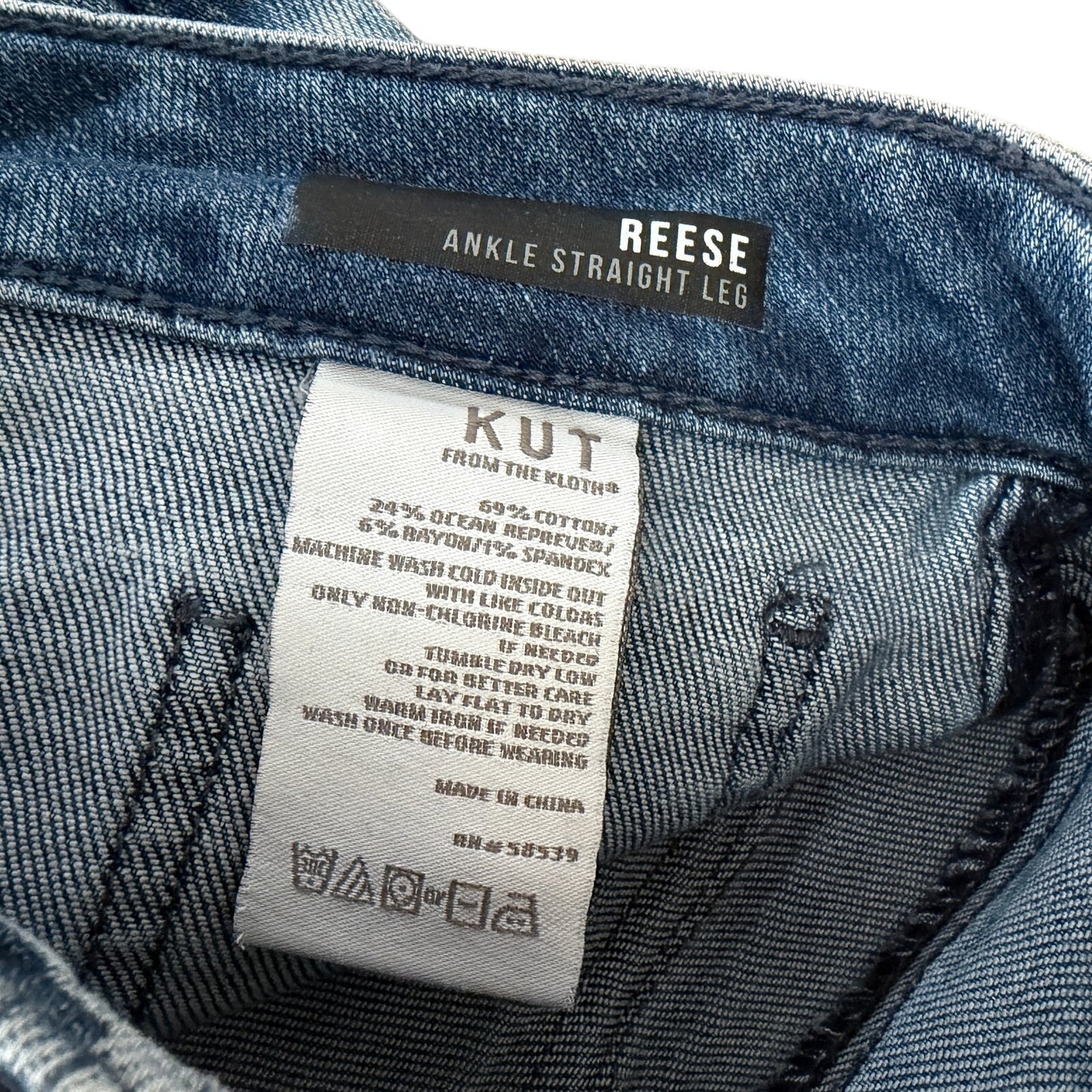 KUT from the Kloth Reese Ankle Straight Leg Denim Jeans Womens Size 4