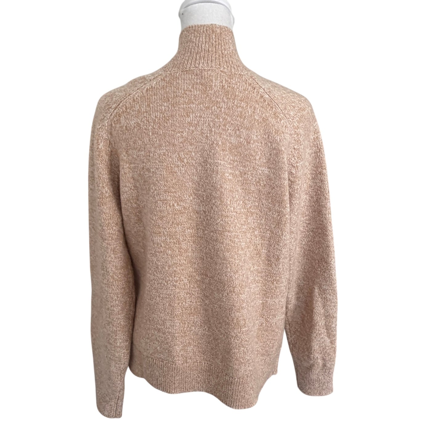 Talbots Tan Full Button Cableknit Cardigan Sweater Womens Size Medium NEW