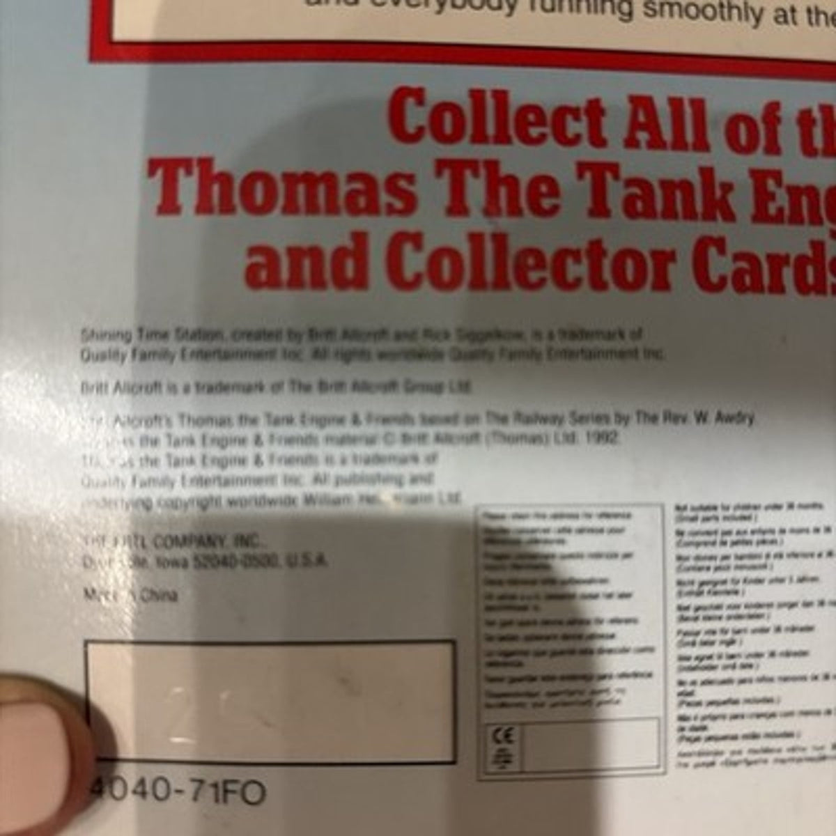 Ertl Thomas The Tank Engine & Friends Shining Time Station Sir Topham Hat NEW
