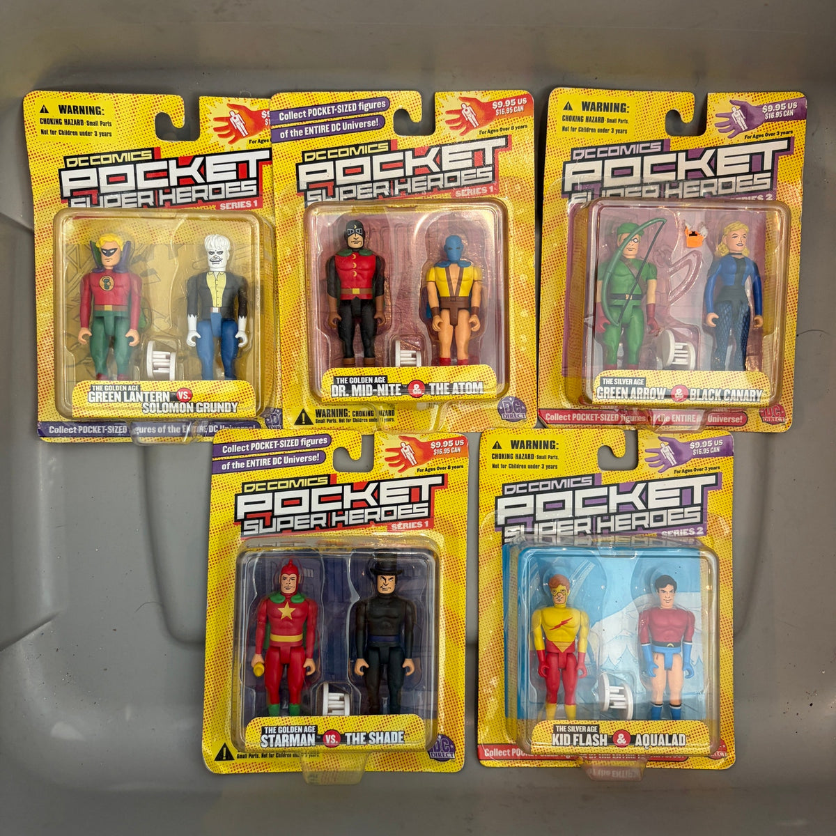 LOT 5 DC Comics Pocket Super Heroes Green Lantern, Green Arrow, Aqualad, MORE