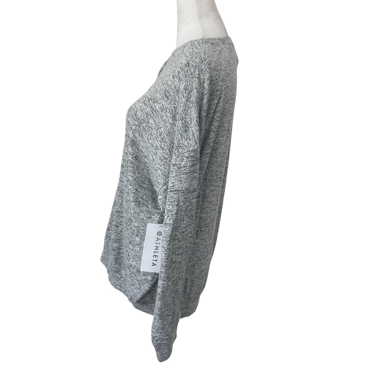 Athleta Heather Gray Mindful Pullover Womens Size Small NEW