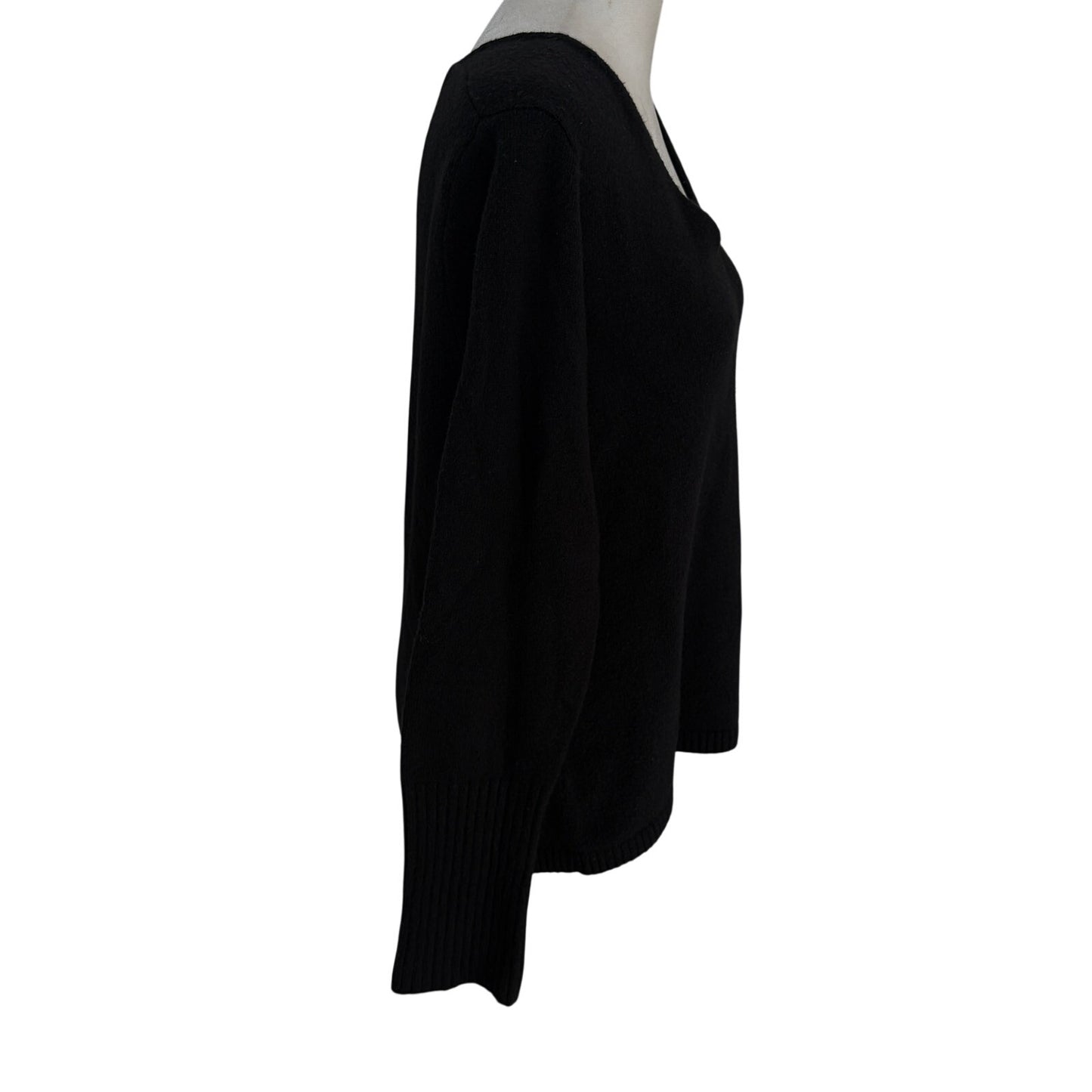Treasure & Bond Black Wool Blend V-Neck Sweater Womens Size XS