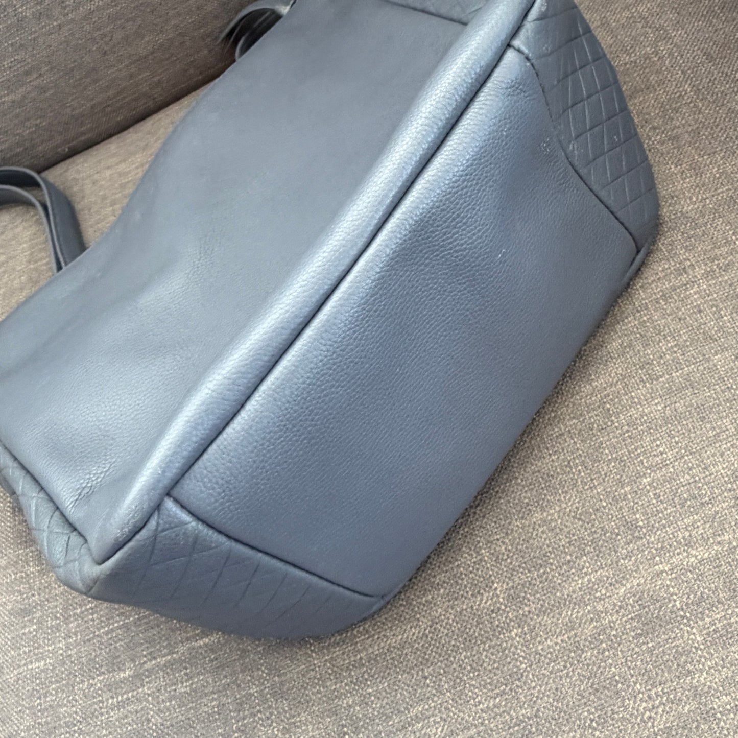 Vera Bradley Gallatin Collection Gray Leather Shoulder Bag Crossbody Handbag