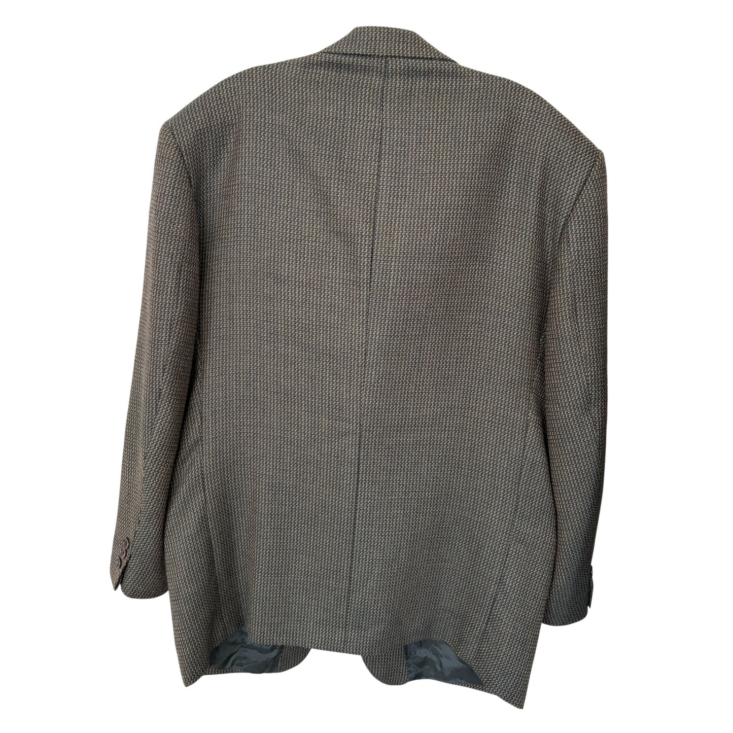 Lebole Gray, Brown, Blue Tweed Wool Blazer Jacket Sport Coat Italy Mens Size 46R
