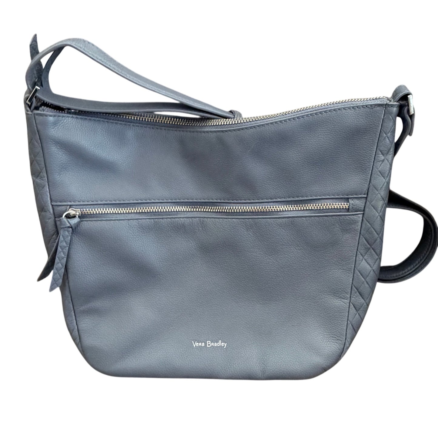 Vera Bradley Gallatin Collection Gray Leather Shoulder Bag Crossbody Handbag