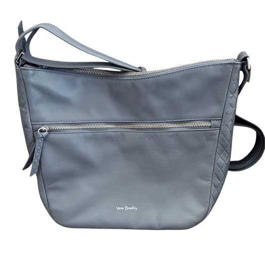 Vera Bradley Gallatin Collection Gray Leather Shoulder Bag Crossbody Handbag