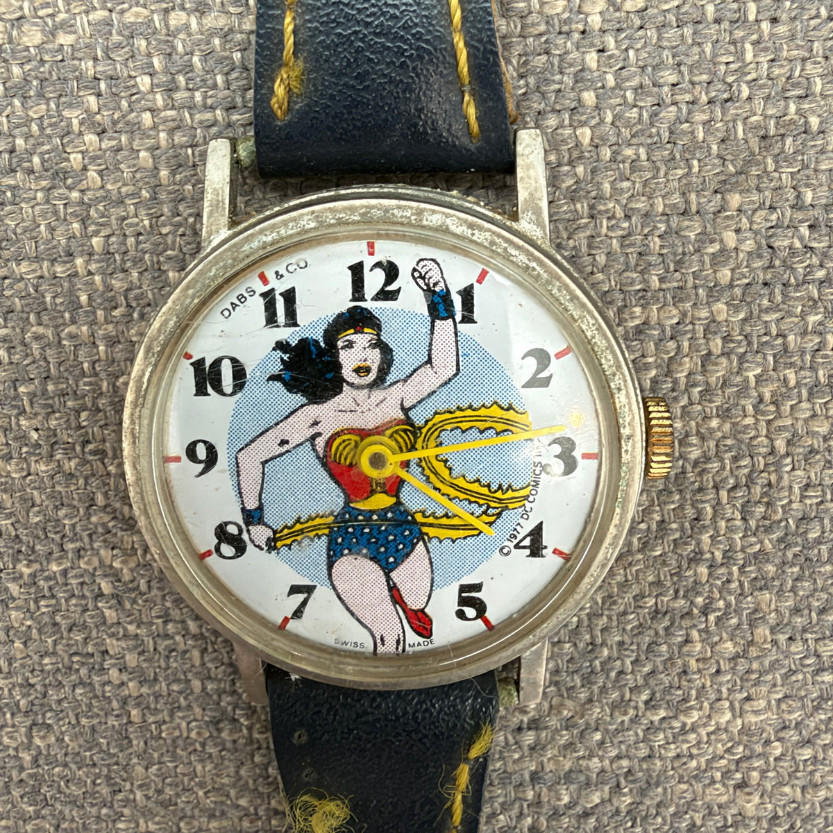 Vintage 1977 DC Comics Wonder Woman Mechanical Wristwatch