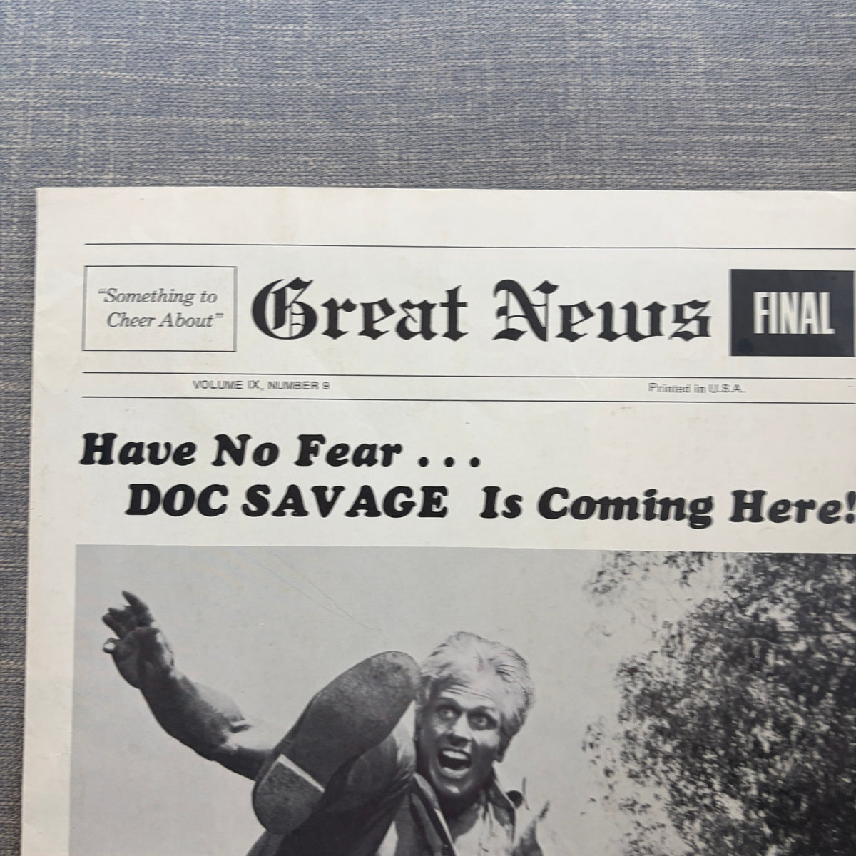Vintage 1975 Film Promotional Newspaper Doc Savage: The Man of Bronze