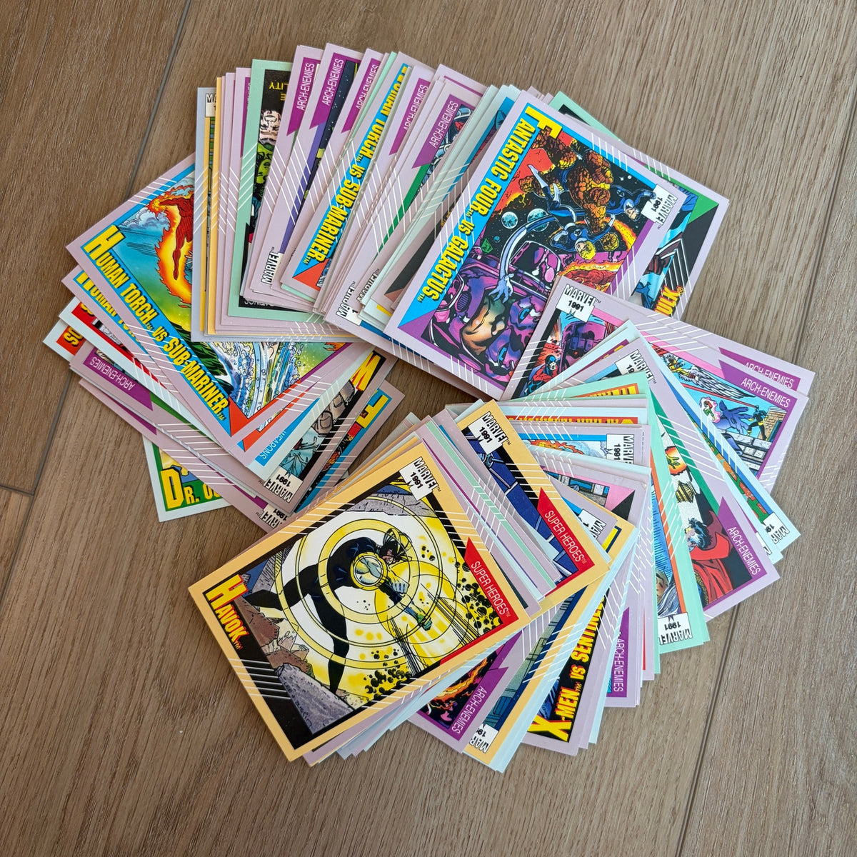 1991 Marvel Series 2 Trading Cards Incomplete Base Set 600+ Cards Many Dupes