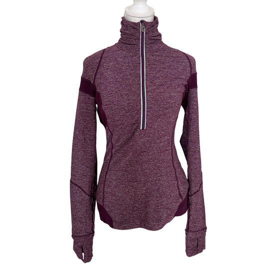 Lululemon Plum Purple Long Sleeve 1/4 Zip Pullover Top Womens Size 6