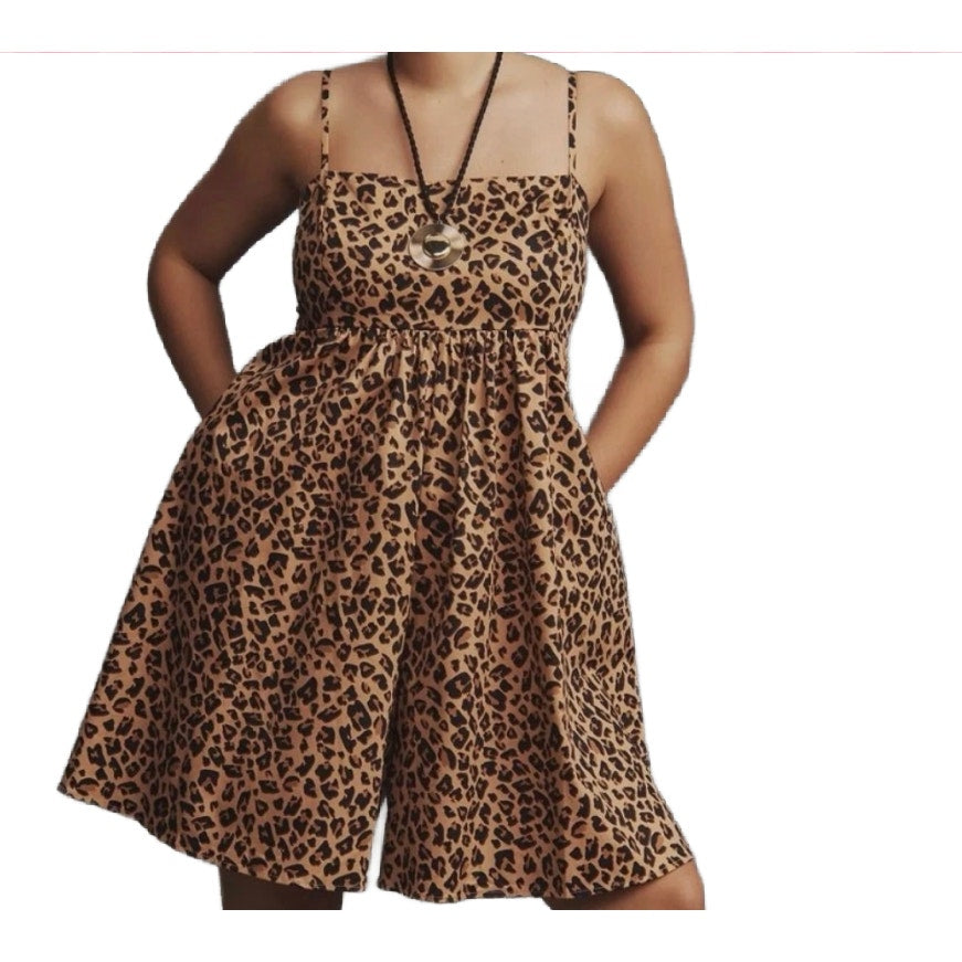 Anthropologie Hutch Bandeau Animal Print Womens Size Medium Petite NEW