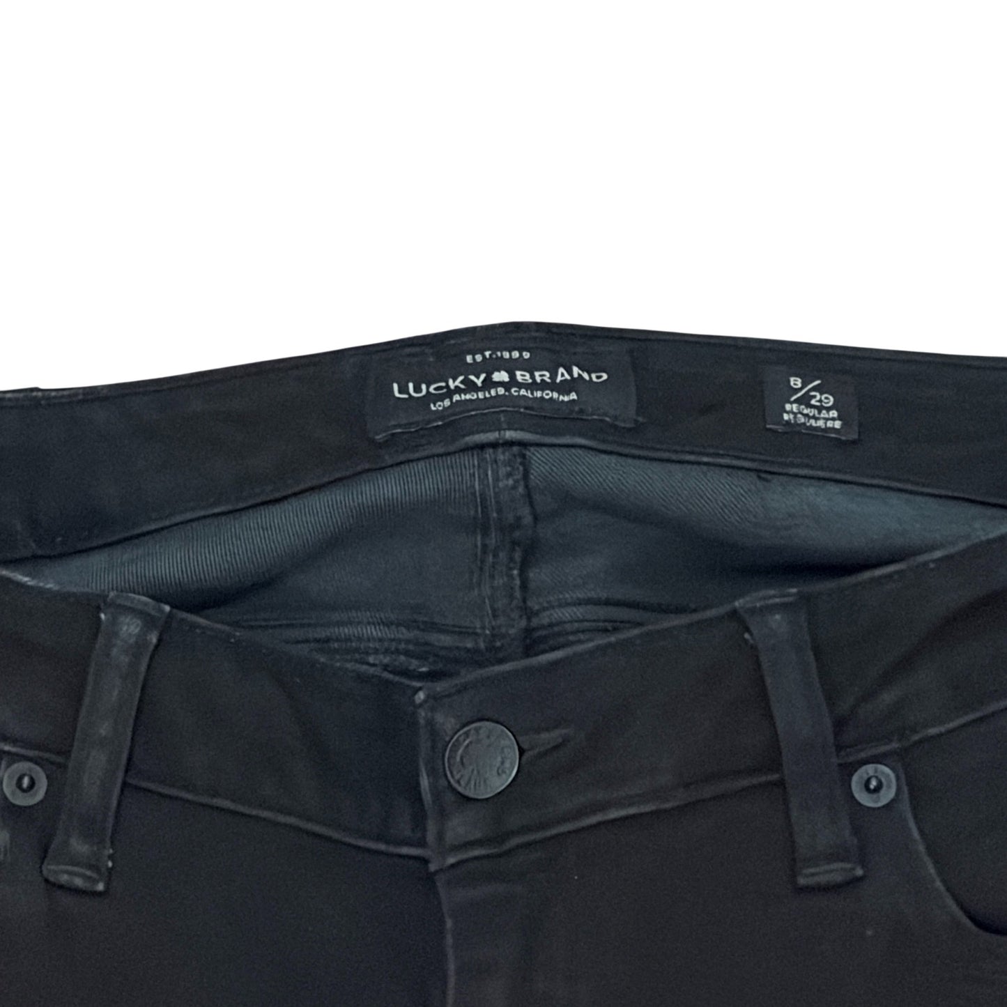 Lucky Brand Lolita Boot Cut Black Denim Jeans Womens Size 8 / 29