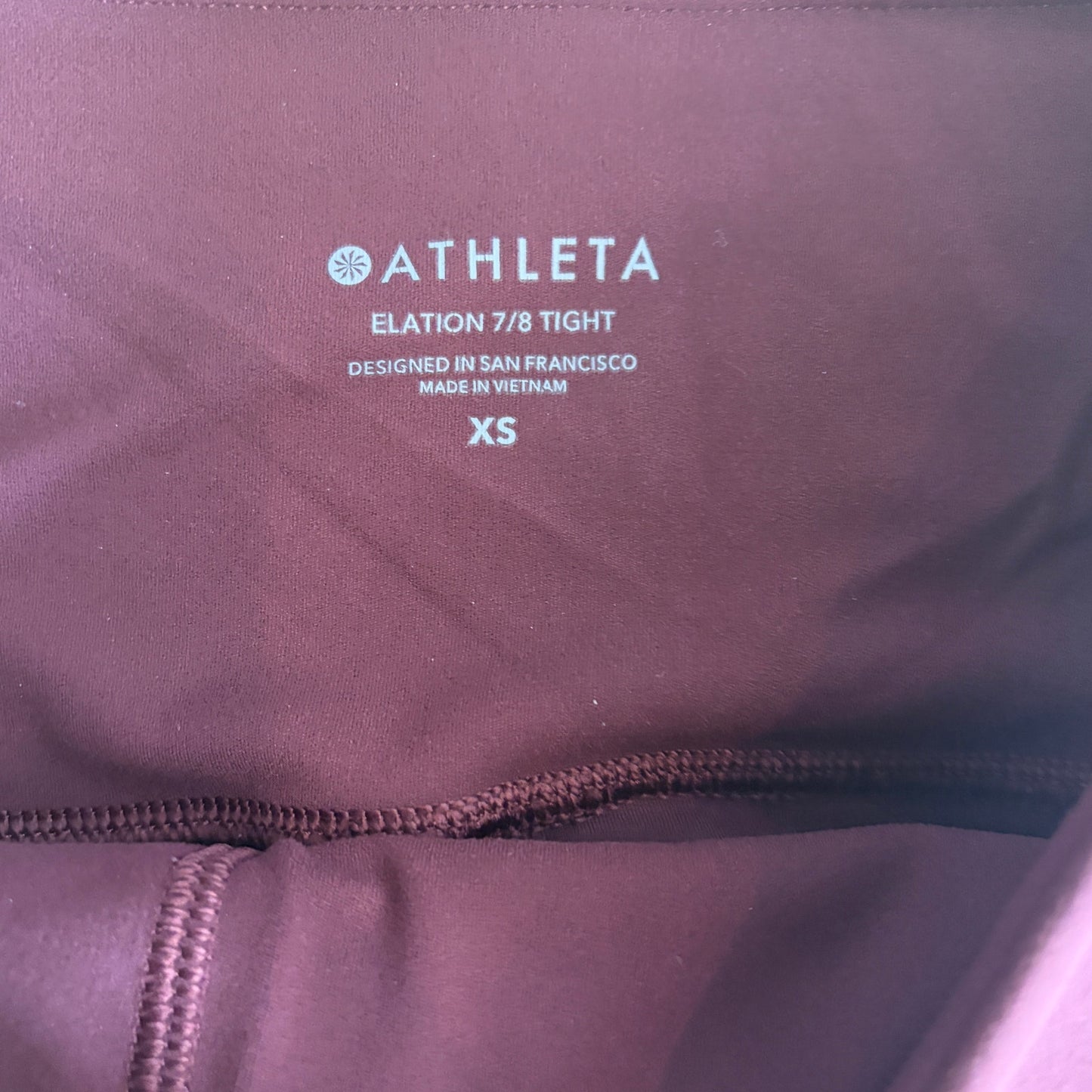 Athleta Burgundy Elation 7/8 Tight Leggings Womens Size XS