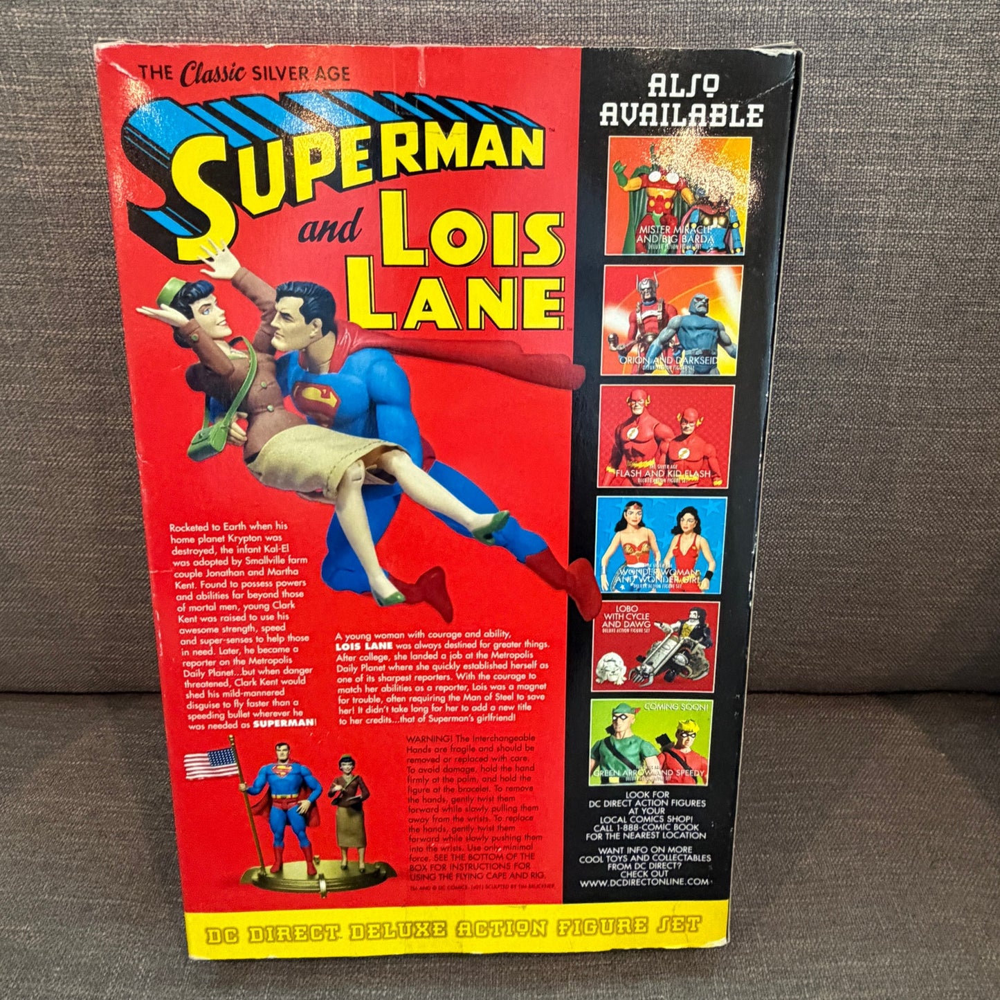 Classic Silver Age Superman and Lois Lane Deluxe Atcion Figure Set DC Comics NEW