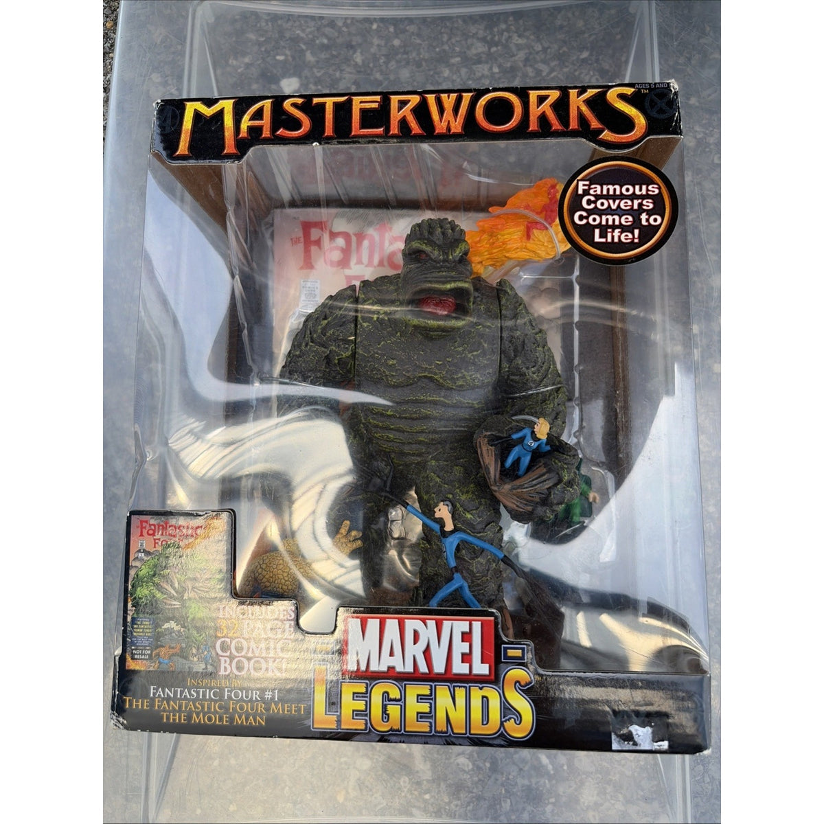 Fantastic Four Meet Mole Man #1 Cover In 3-D! ToyBiz Marvel Masterworks NEW