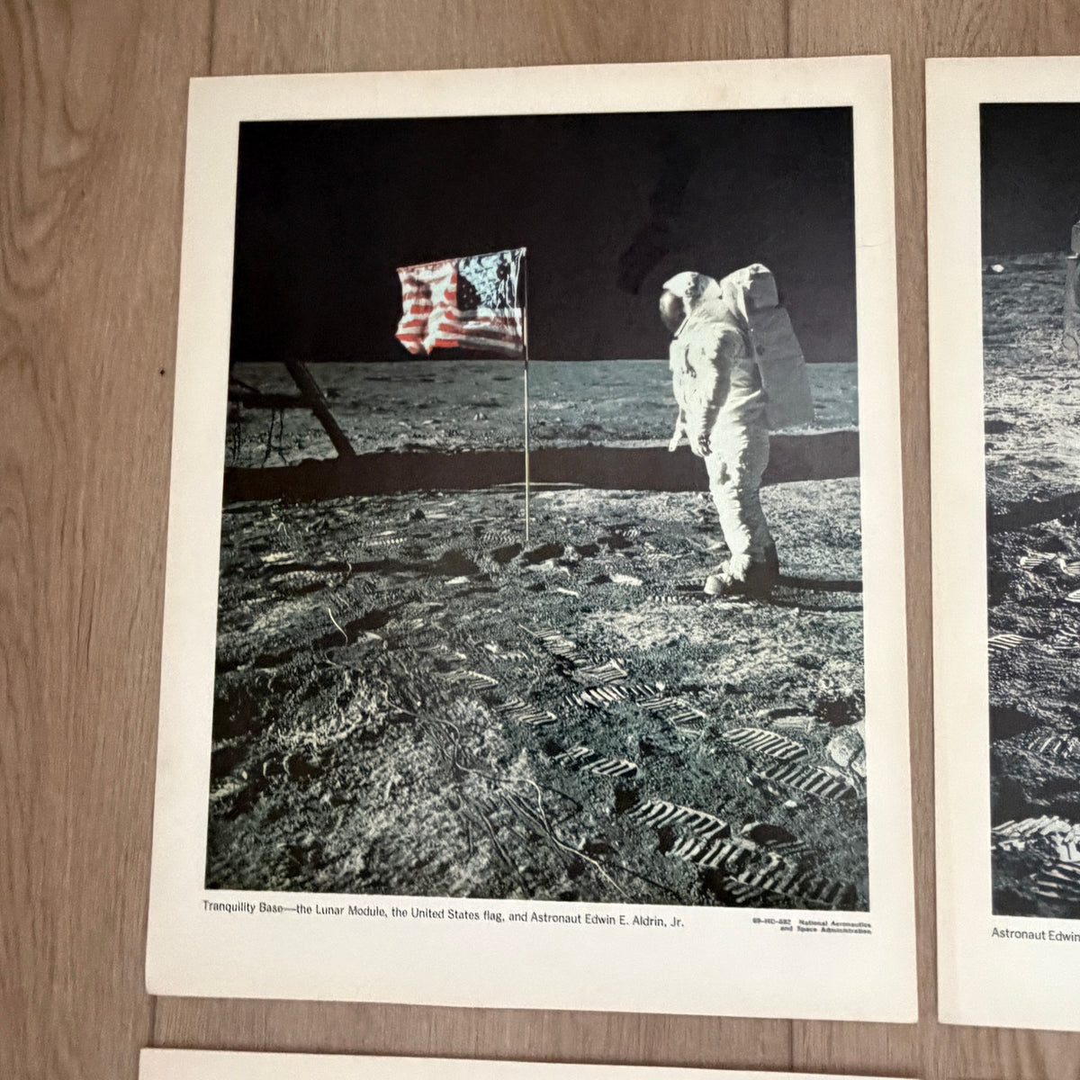 1969 Apollo 11 Buzz Aldridge 11" x 14" Prints LOT of 9 NASA