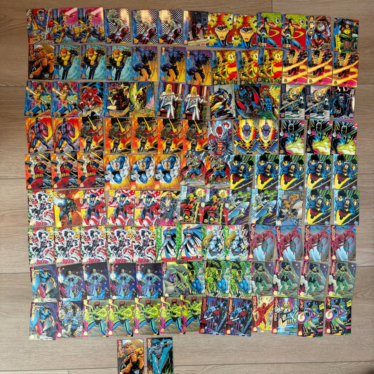 Vintage Marvel + DC Trading Cards Incomplete Sets 450+ Cards Some Dupes