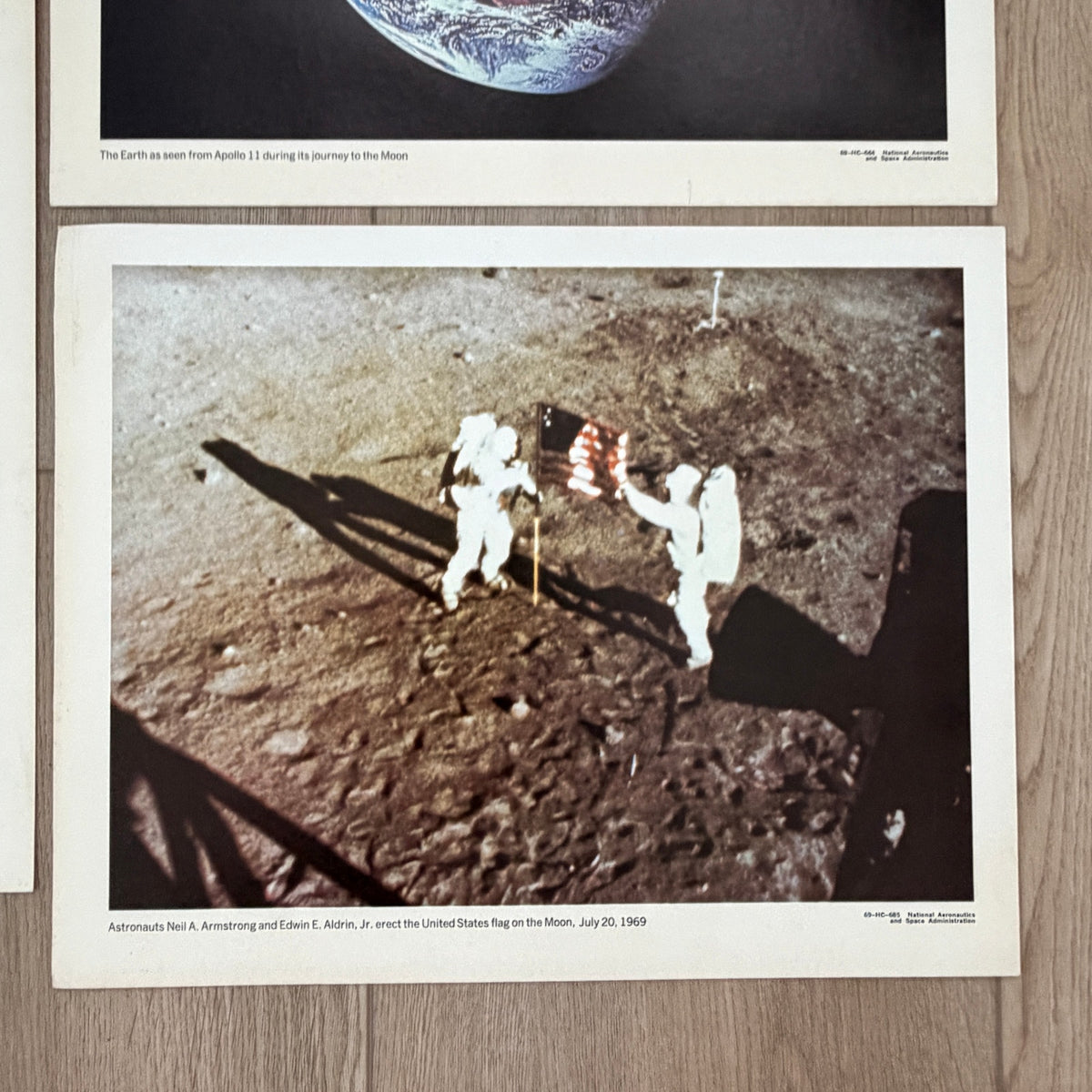 1969 Apollo 11 Buzz Aldridge 11" x 14" Prints LOT of 9 NASA