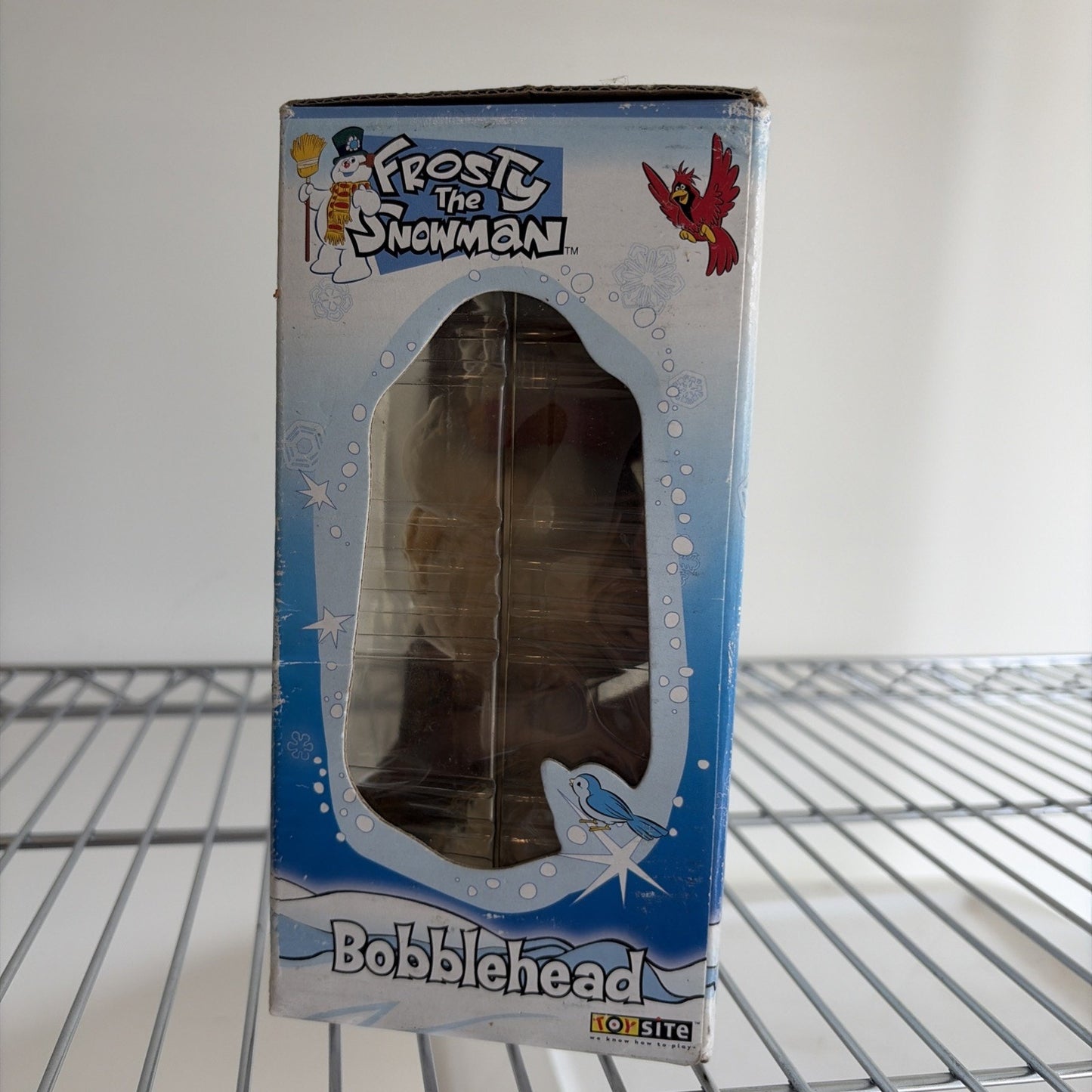 FROSTY the SNOWMAN BOBBLEHEAD Knit Scarf WOODEN BROOM 2002 NEW IN BOX