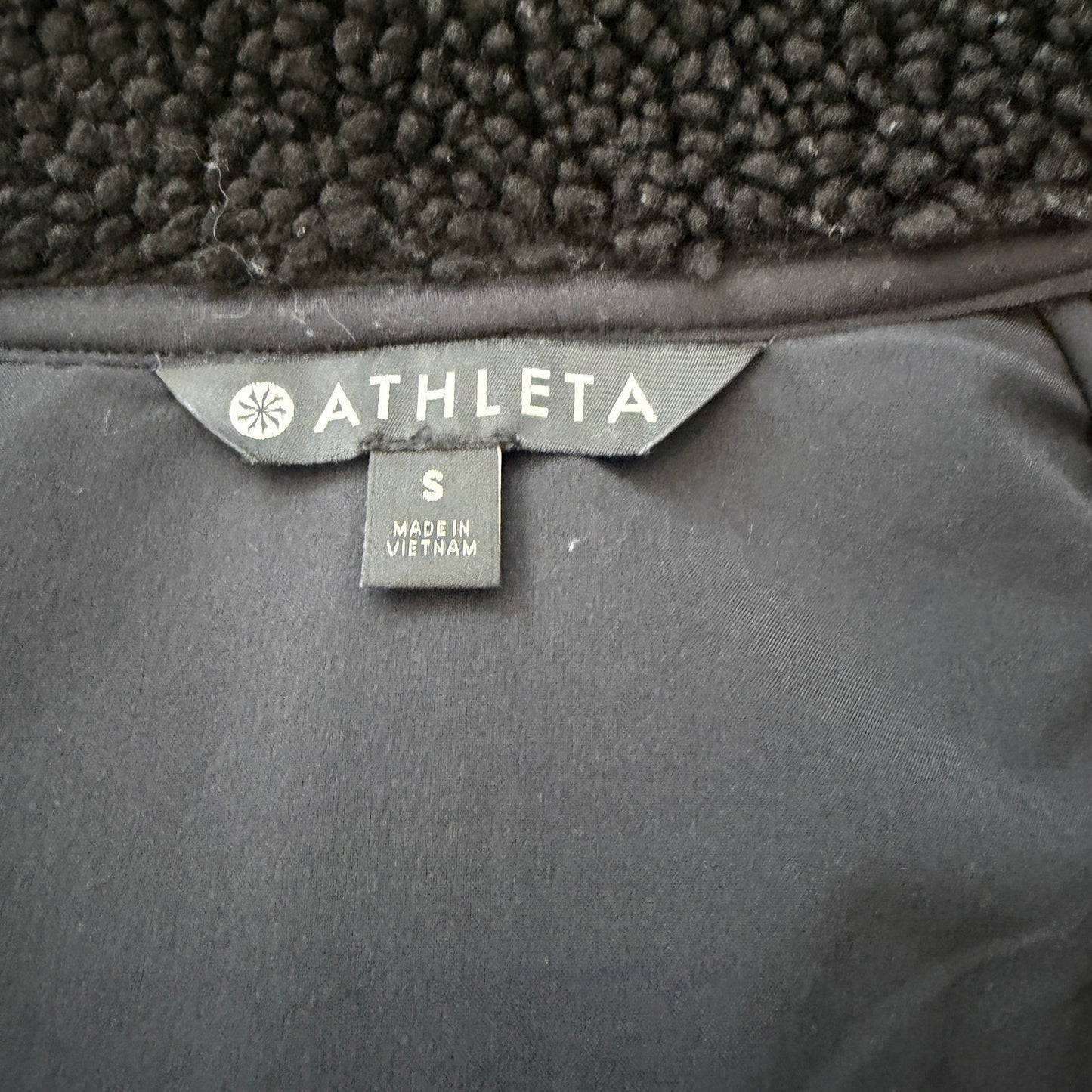 Athleta Range Sherpa Jacket Black Style #351914 Womens Size Small