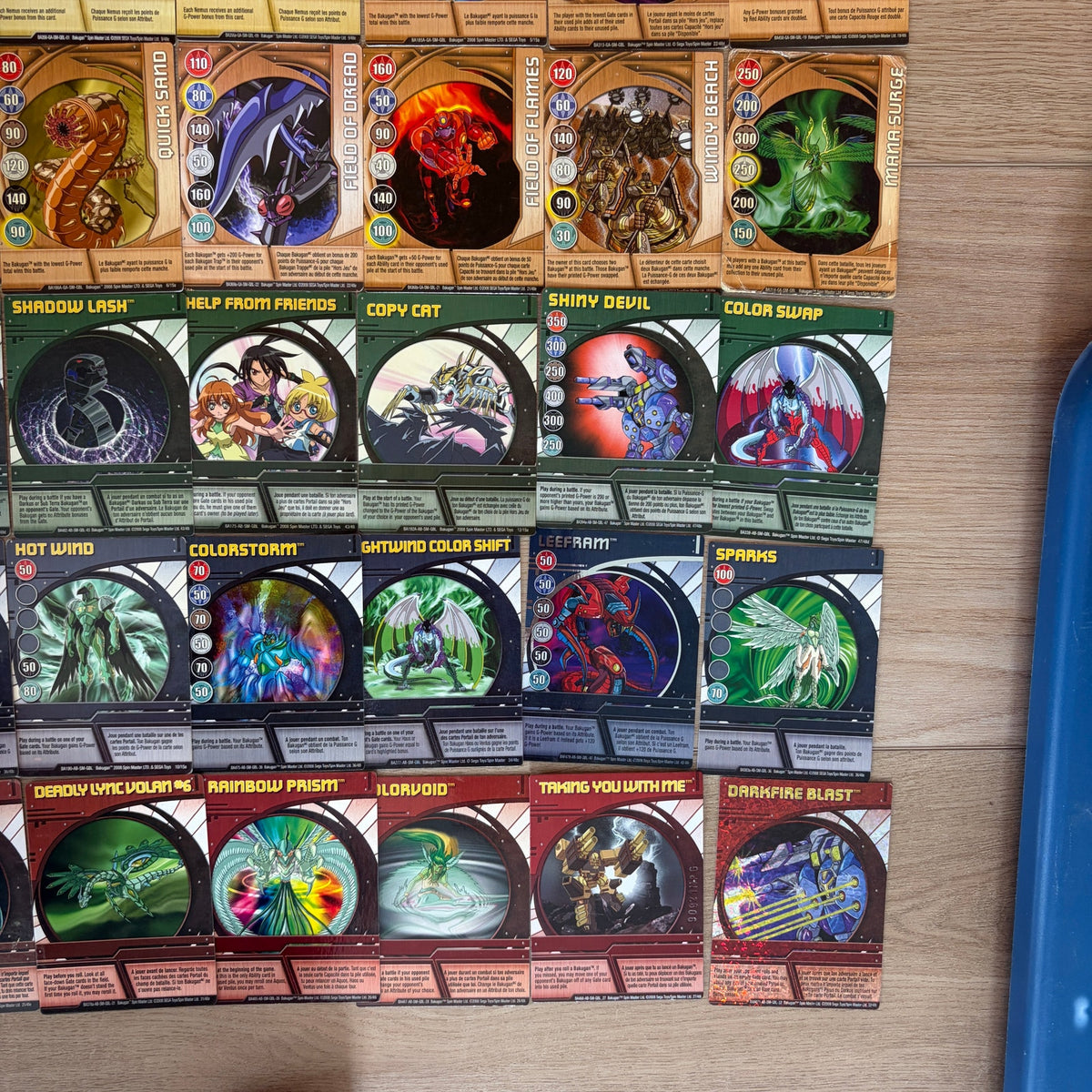 Large Lot of 94 Bakugan Battle Brawlers Trading Cards