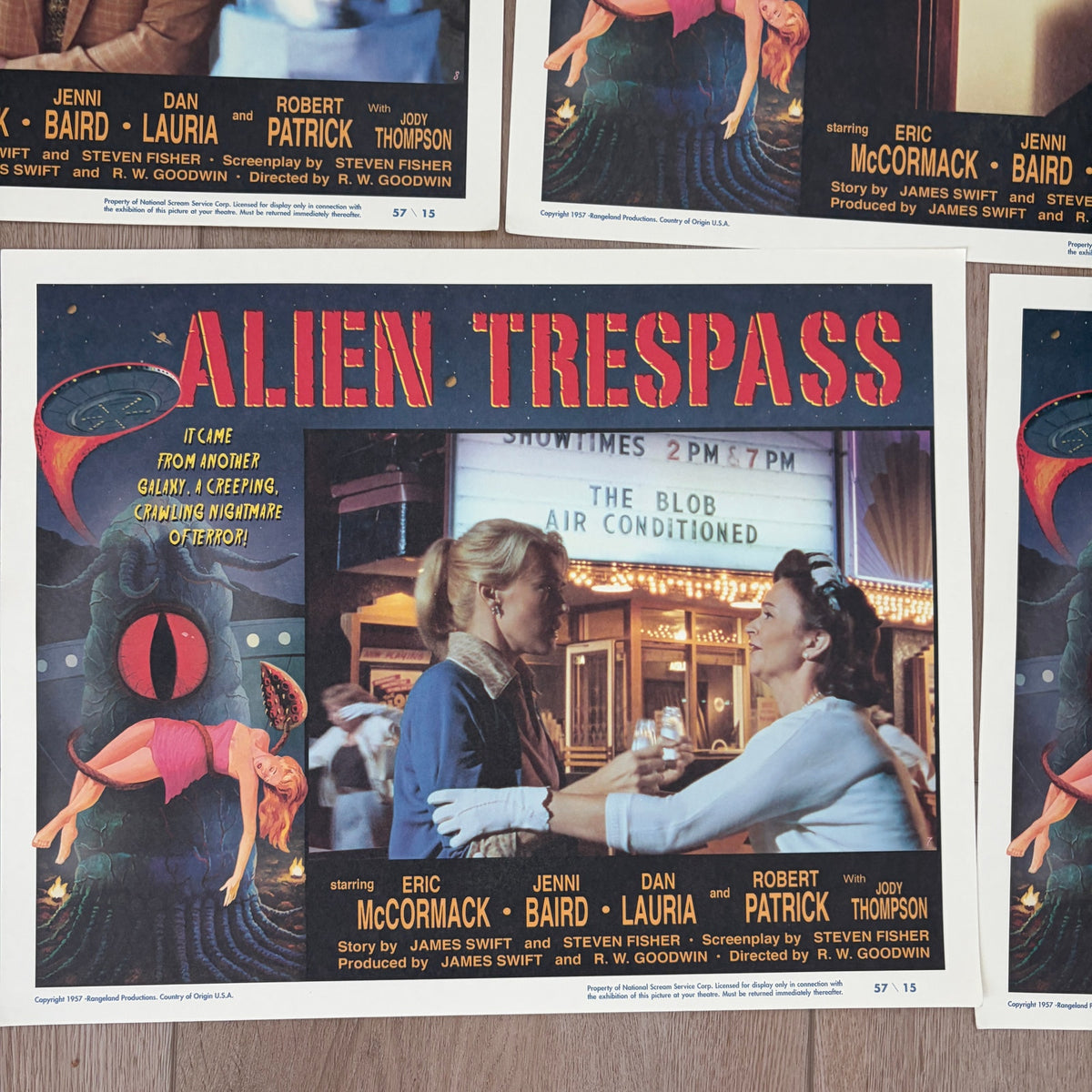 SET OF 8 Alien Trespass 14" x 11" Original Lobby Cards Set 2009